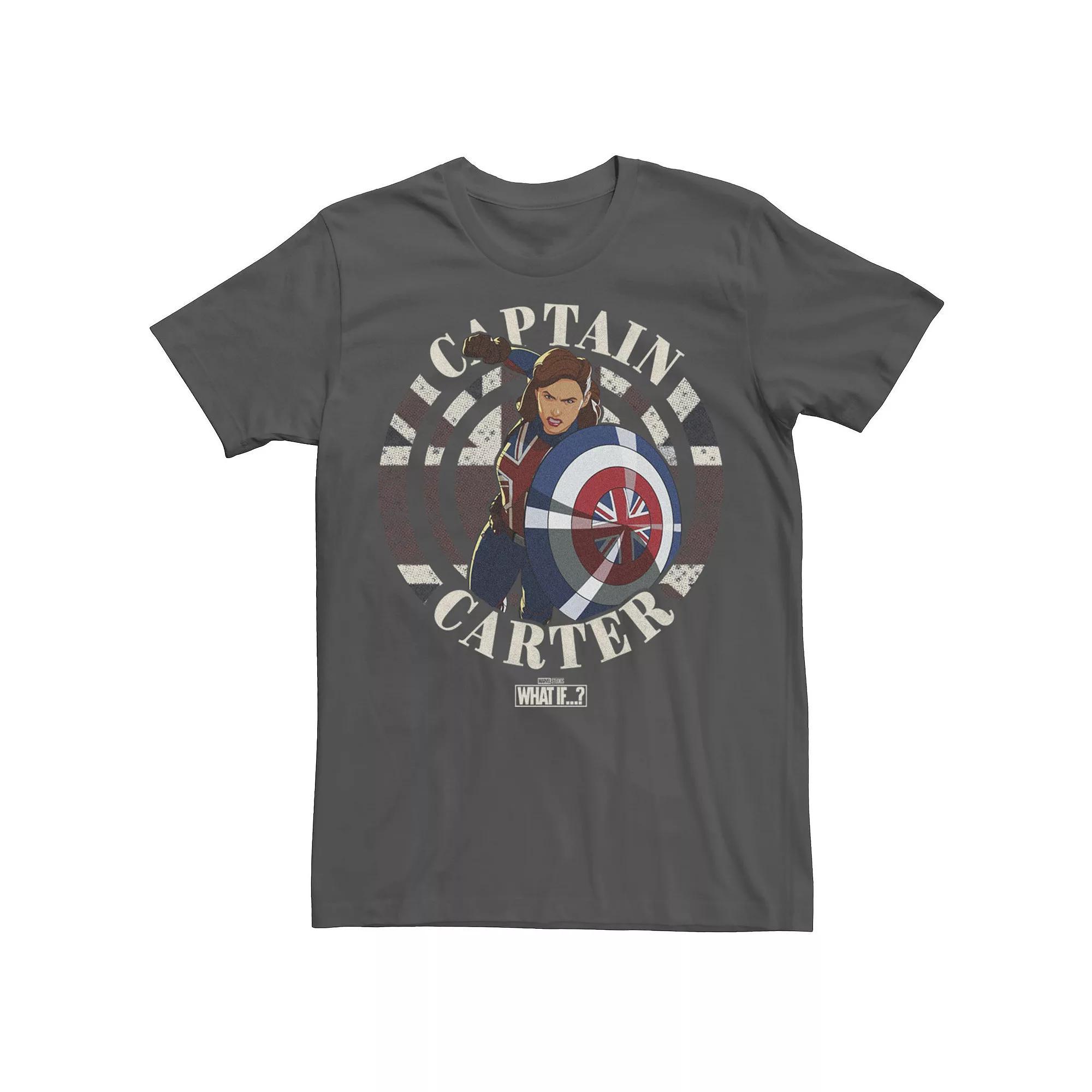 Men's Marvel What If Captain Carter Stamp Tee, Boy's, Size: XXL, Grey Product Image
