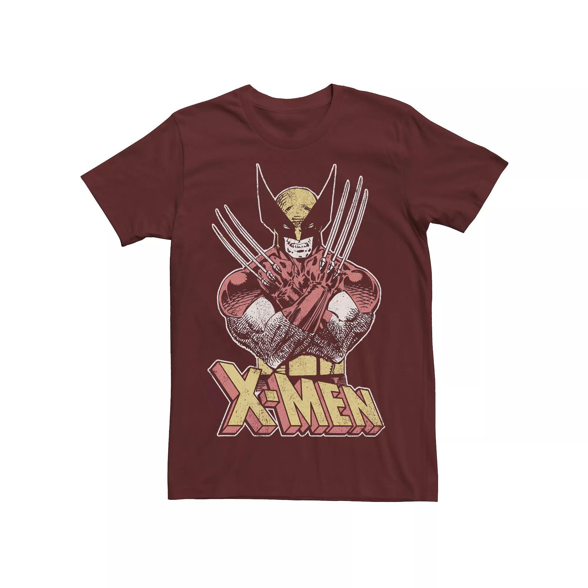 Men's Marvel X-Men Wolverine Classic Comic Vintage Graphic Tee, Size: Large, Red Product Image