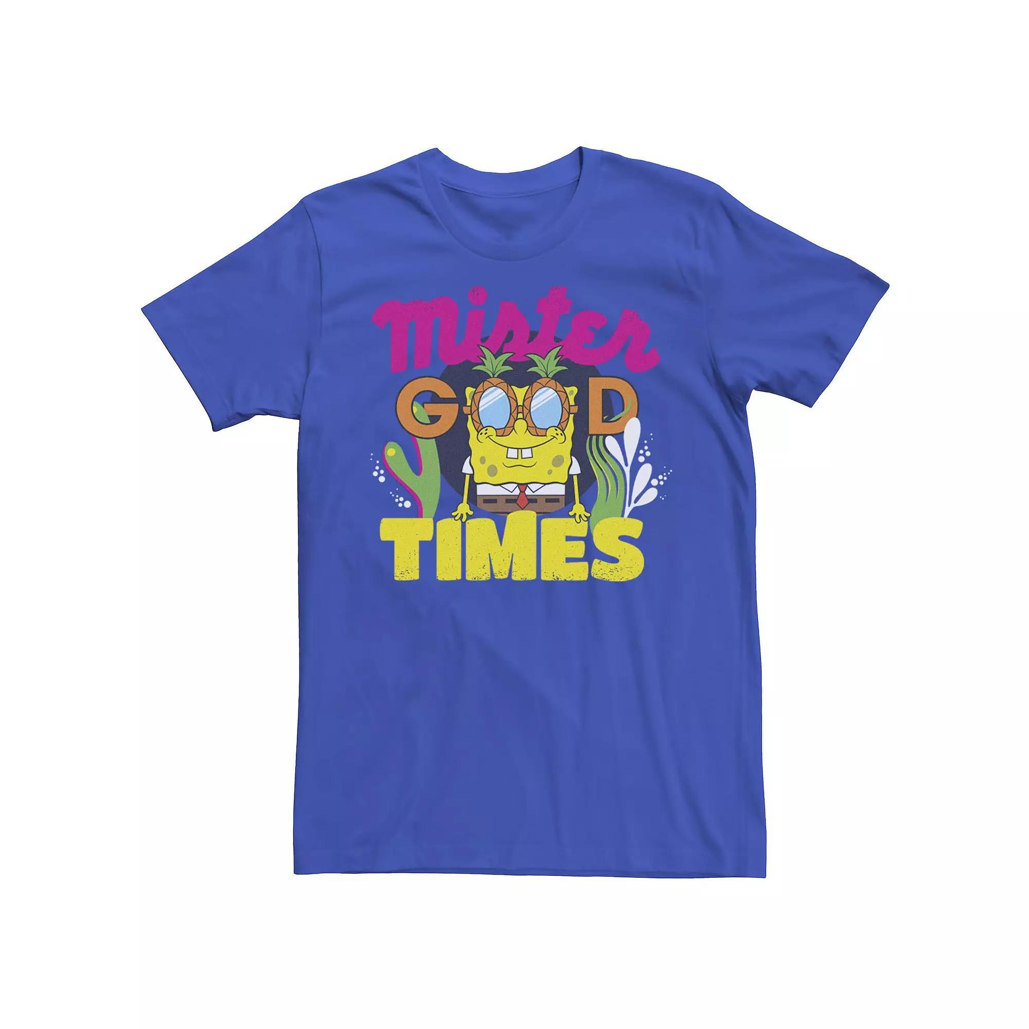 Men's Spongebob Mister Good Times Portrait Tee, Size: Medium, Royal Product Image