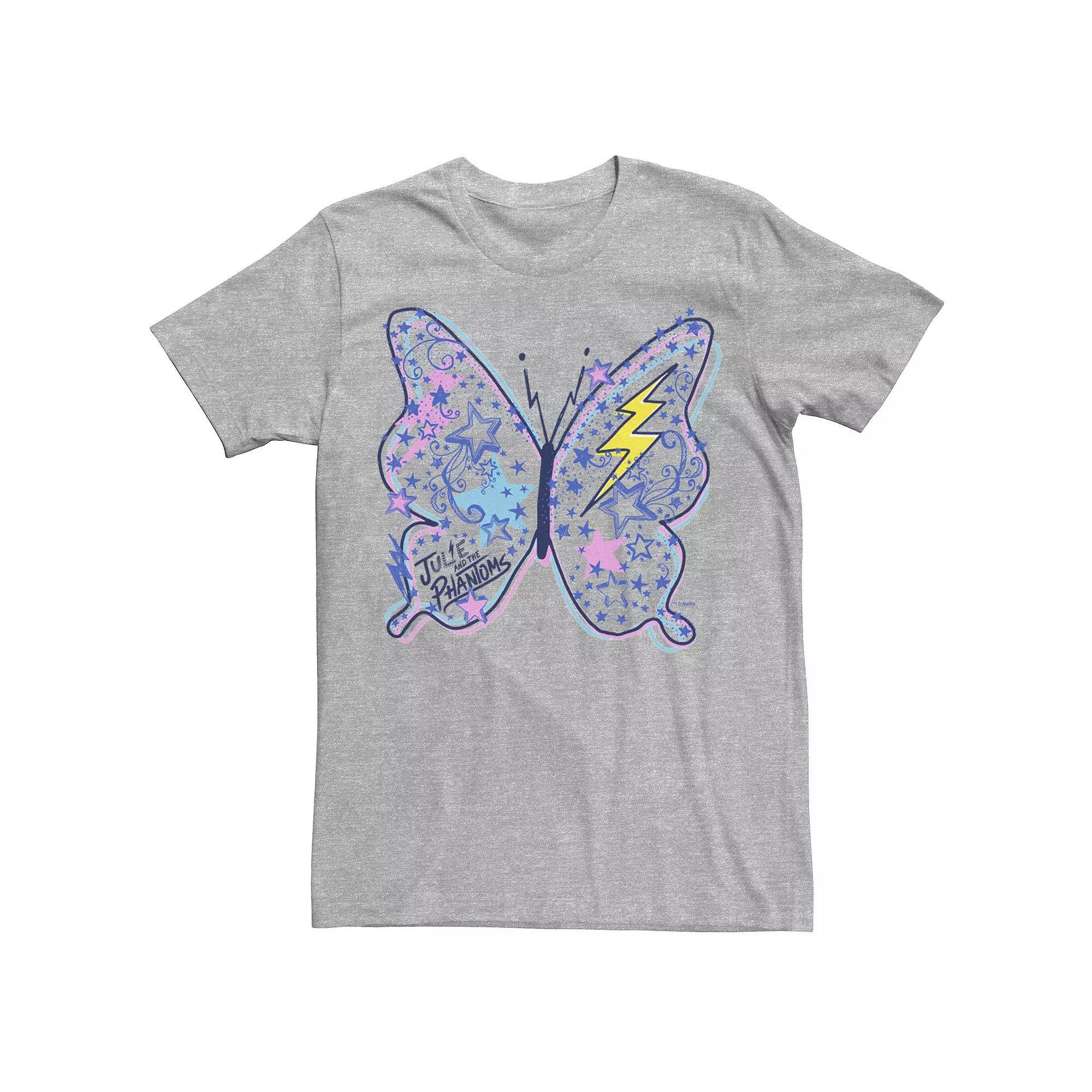Mens Julie And The Phantoms Butterfly Sketches Tee Athletic Grey Product Image