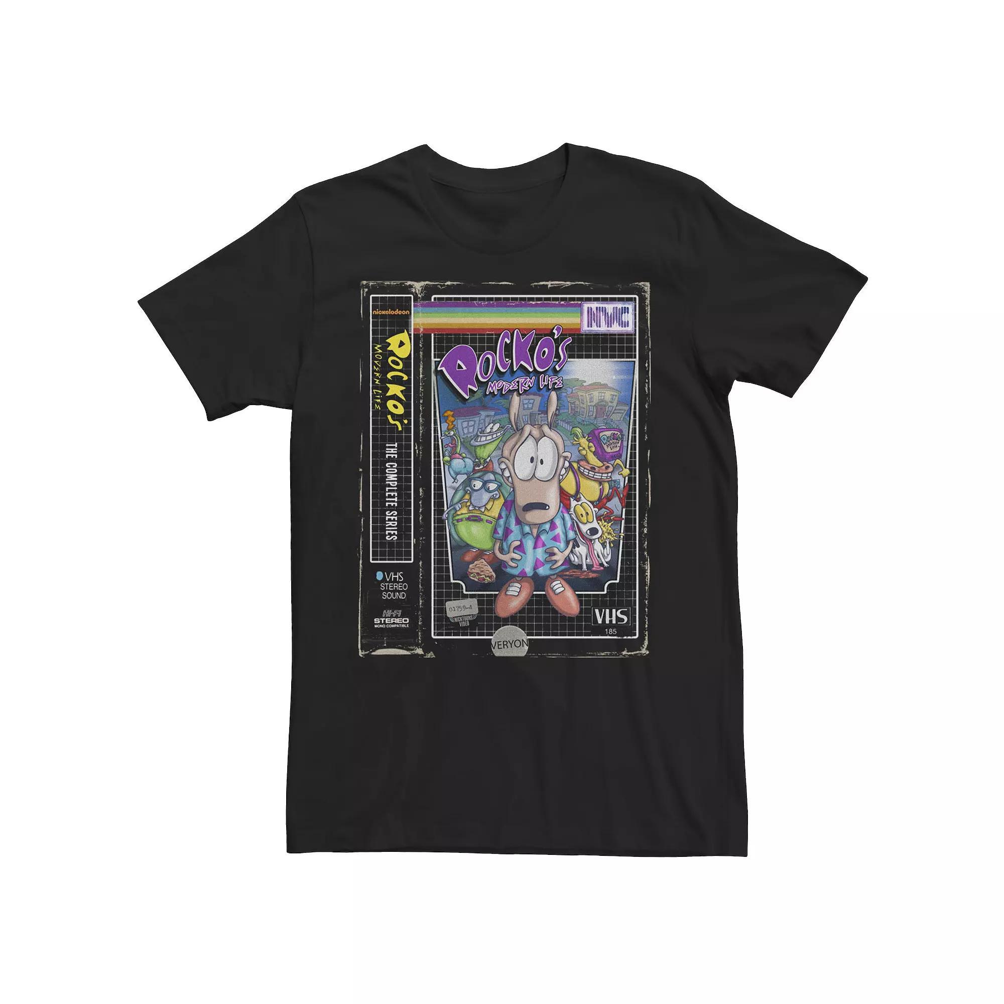 Men's Rocko's Modern Life VHS Box Tee, Size: Large, Black Product Image