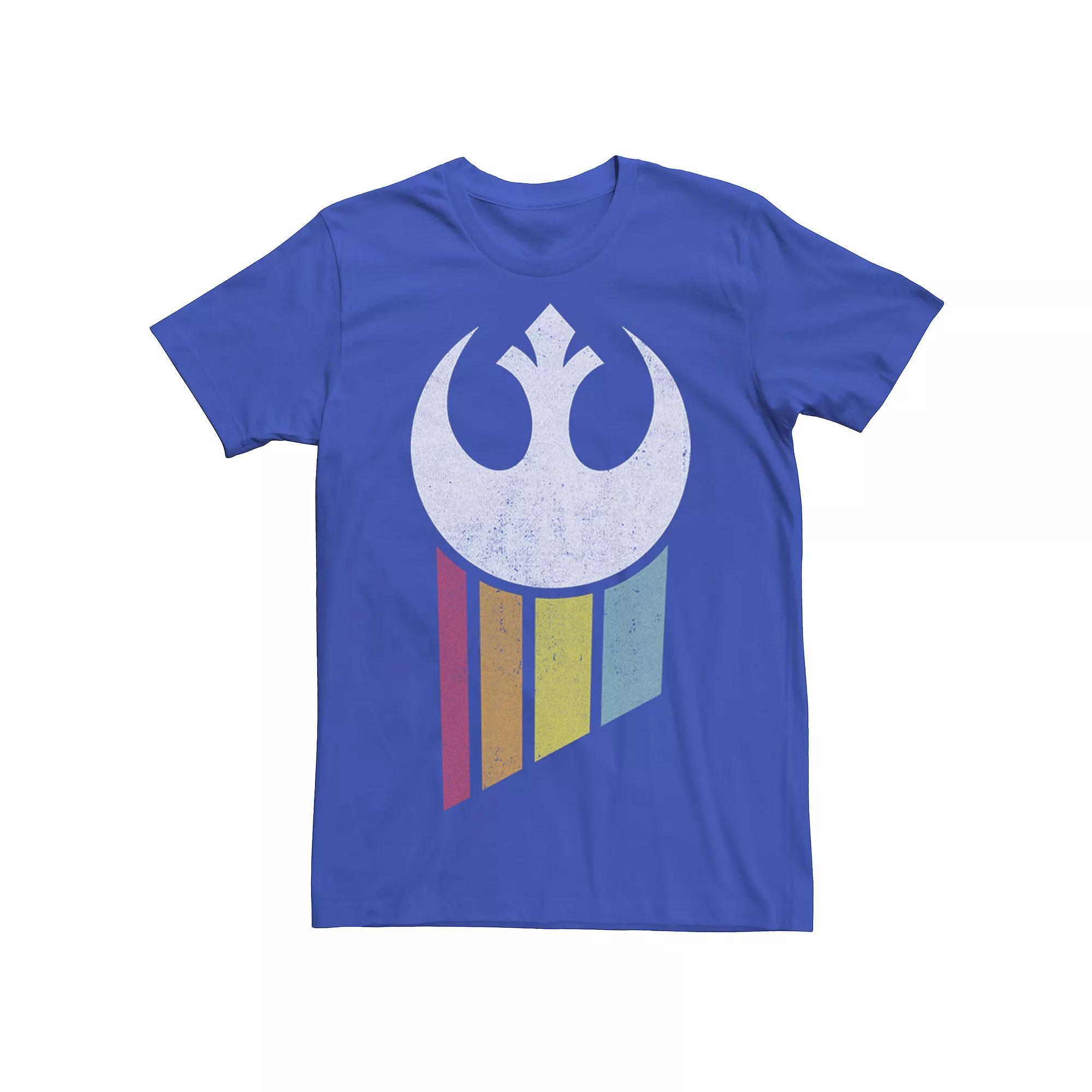 Men's Star Wars Rebel Rainbow Logo Tee, Size: Large, Royal Product Image