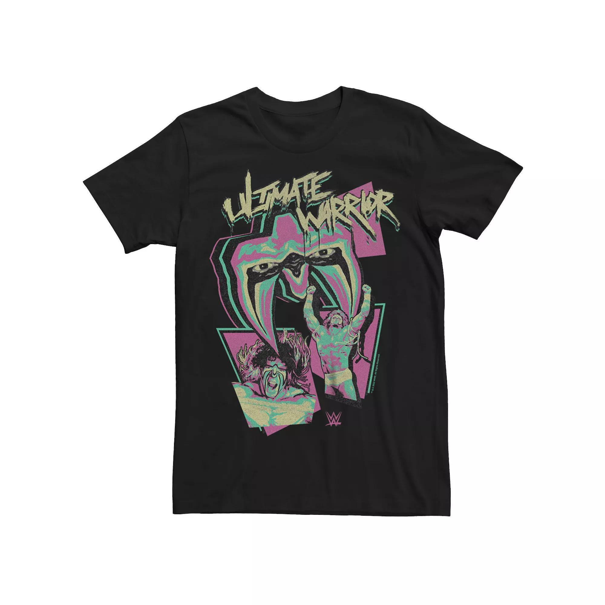 Men's WWE Ultimate Warrior Mask Poster Tee, Size: XXL, Black Product Image