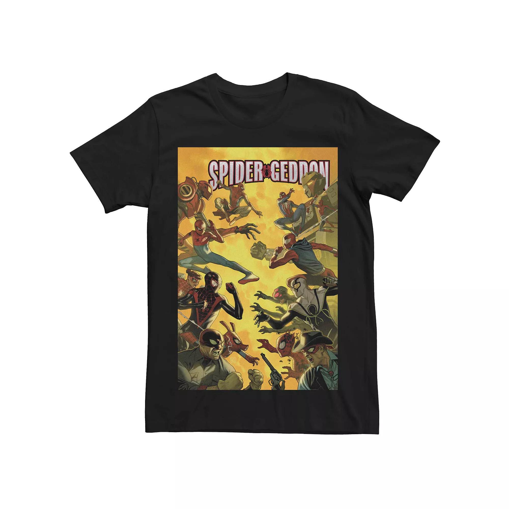 Men's Marvel's Spider-Geddon #3 Comic Cover Tee, Size: Large, Black Product Image
