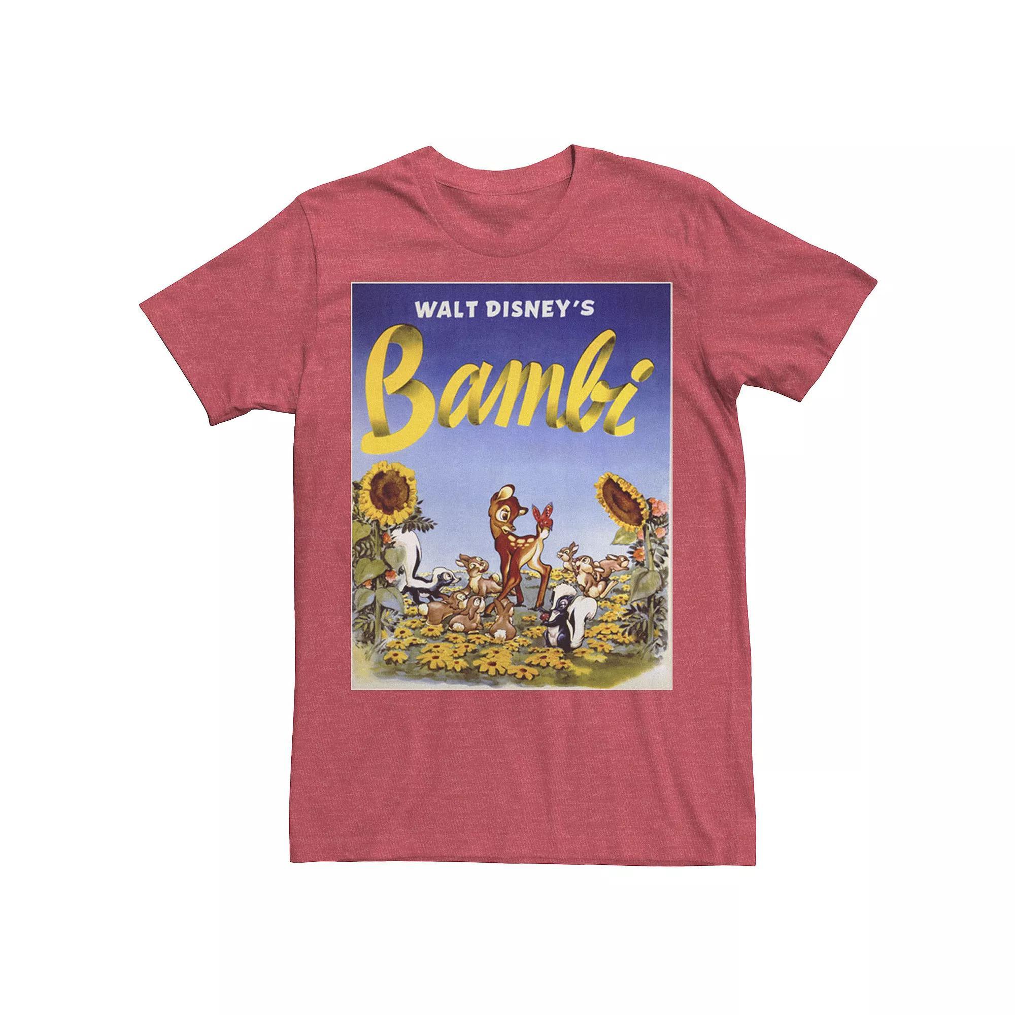Disney's Bambi Men's Sunflower Poster Tee, Size: XL, Athletic Grey Product Image