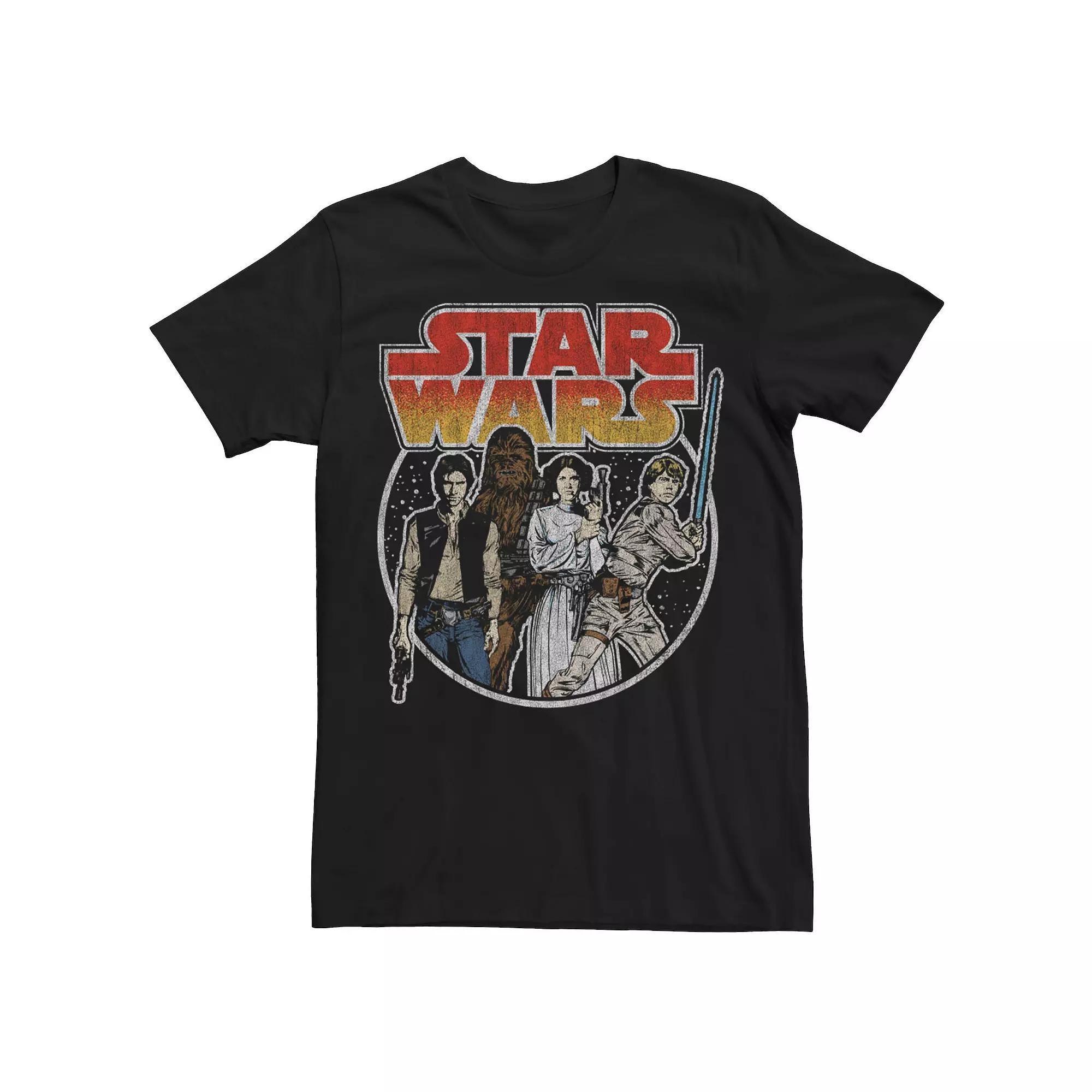 Men's Star Wars Rebel Group Vintage Circle Tee, Size: Medium, Black Product Image