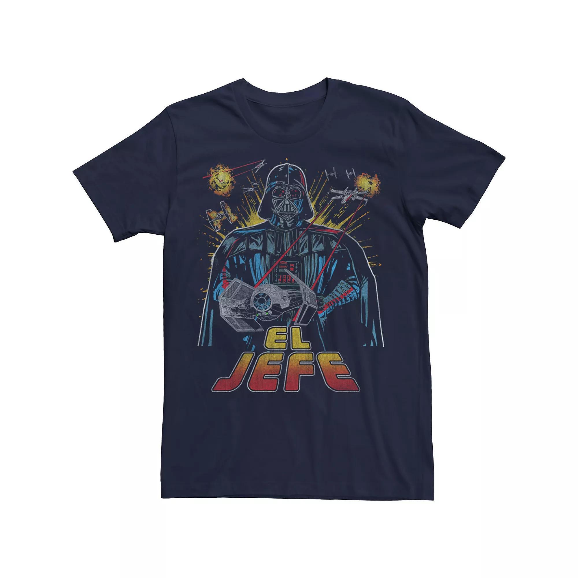 Men's Star Wars Darth Vader El Jefe Comic Style Portrait Tee, Size: XXL, Black Product Image