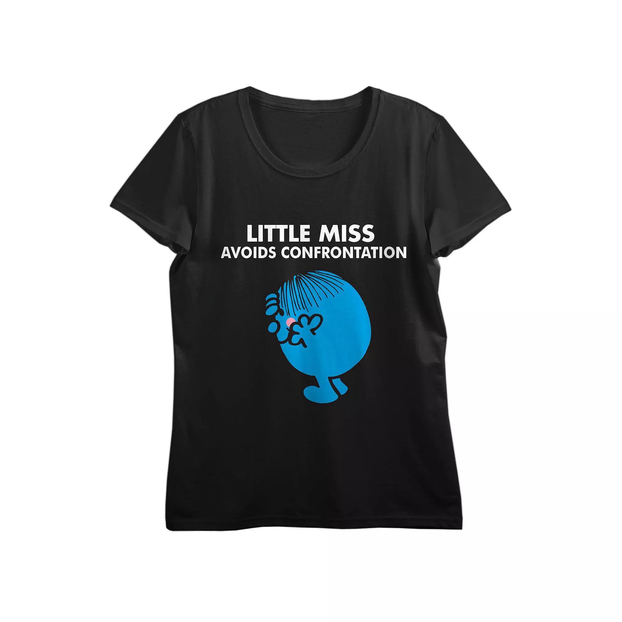Juniors' Mr. Men And Little Miss Short Sleeve Tee, Girl's, Size: Large, Black Product Image