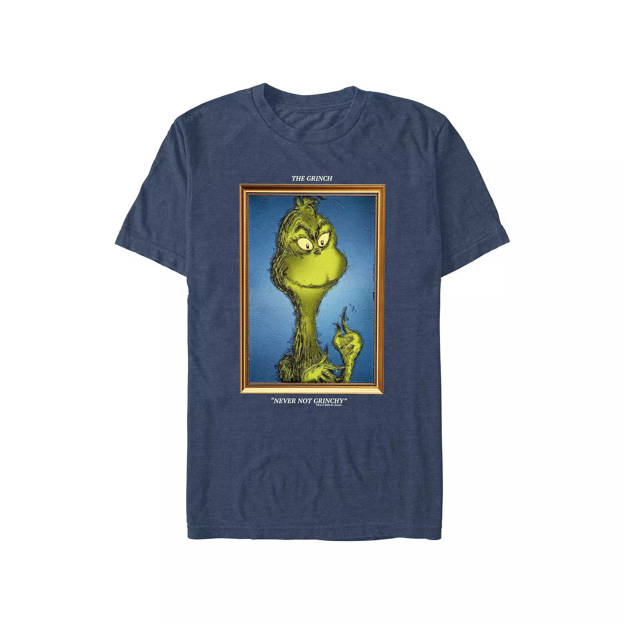 Big & Tall Dr. Seuss Grinch Portrait Never Not Grinchy Graphic Tee, Mens Red Product Image