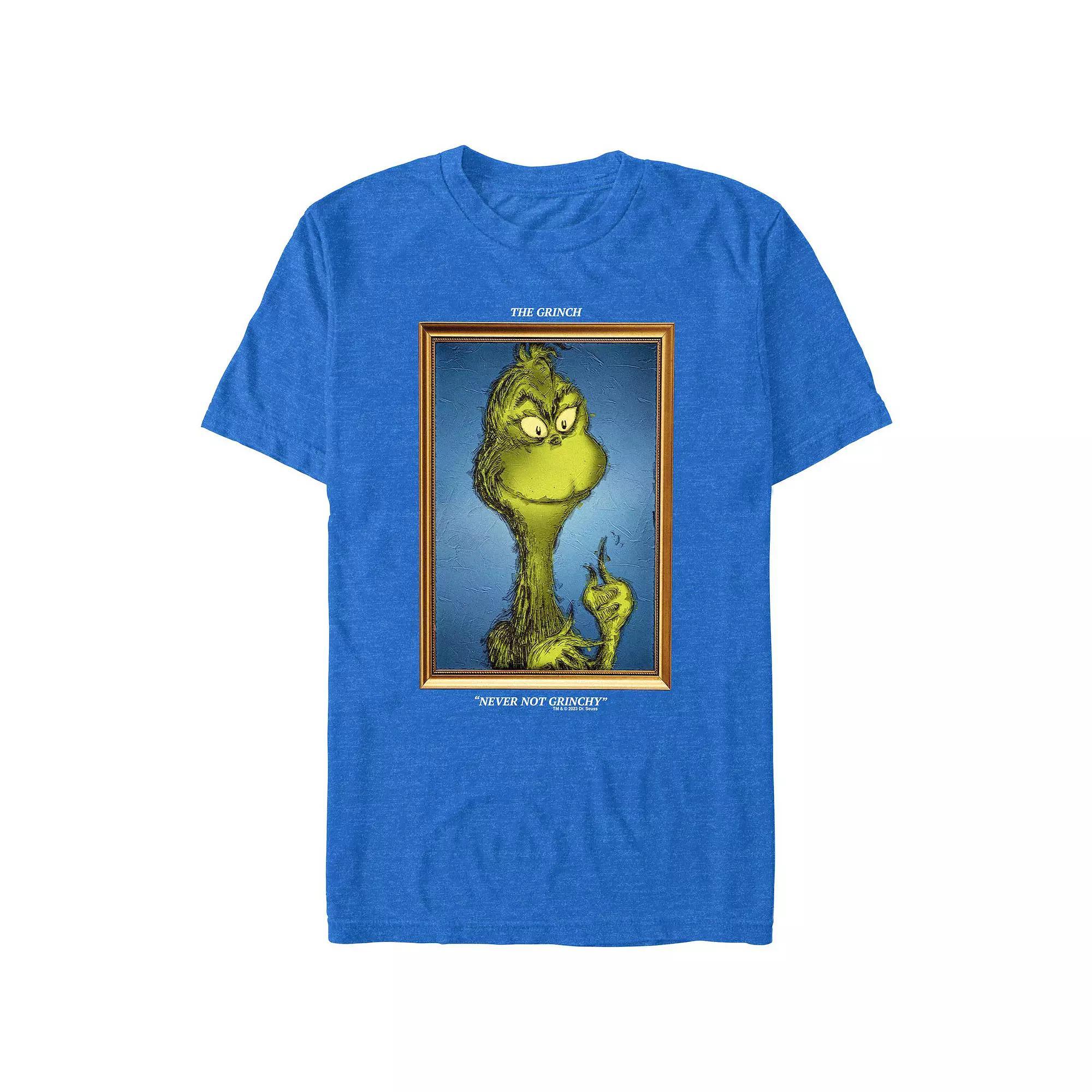 Big & Tall Dr. Seuss Grinch Portrait Never Not Grinchy Graphic Tee, Mens Red Product Image