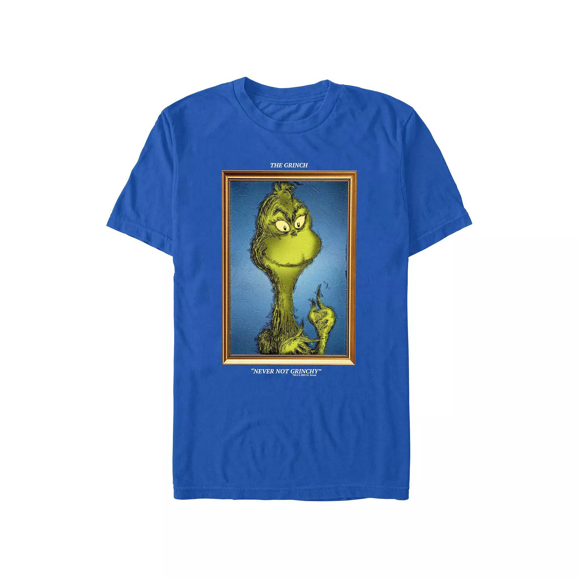 Big & Tall Dr. Seuss Grinch Portrait Never Not Grinchy Graphic Tee, Mens Red Product Image