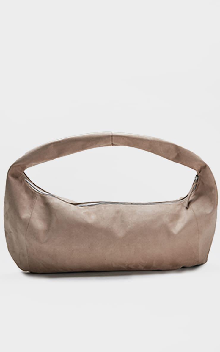 Cream Oversized Faux Suede Tote Bag Product Image