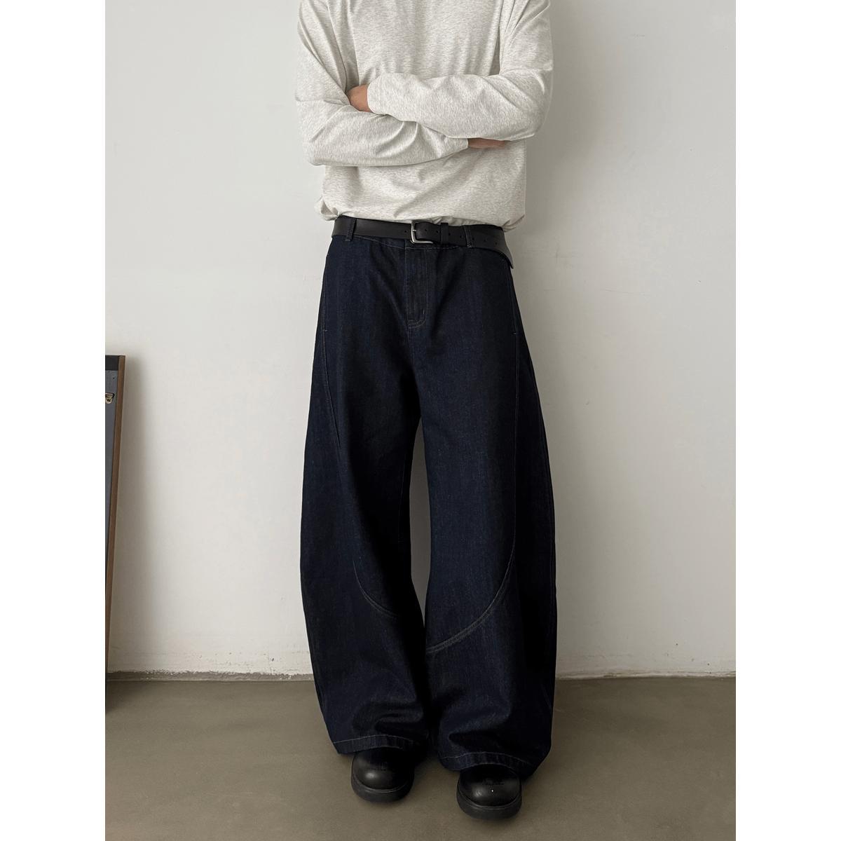 RT No. 18766 WIDE SCIMITAR DENIM JEANS Product Image
