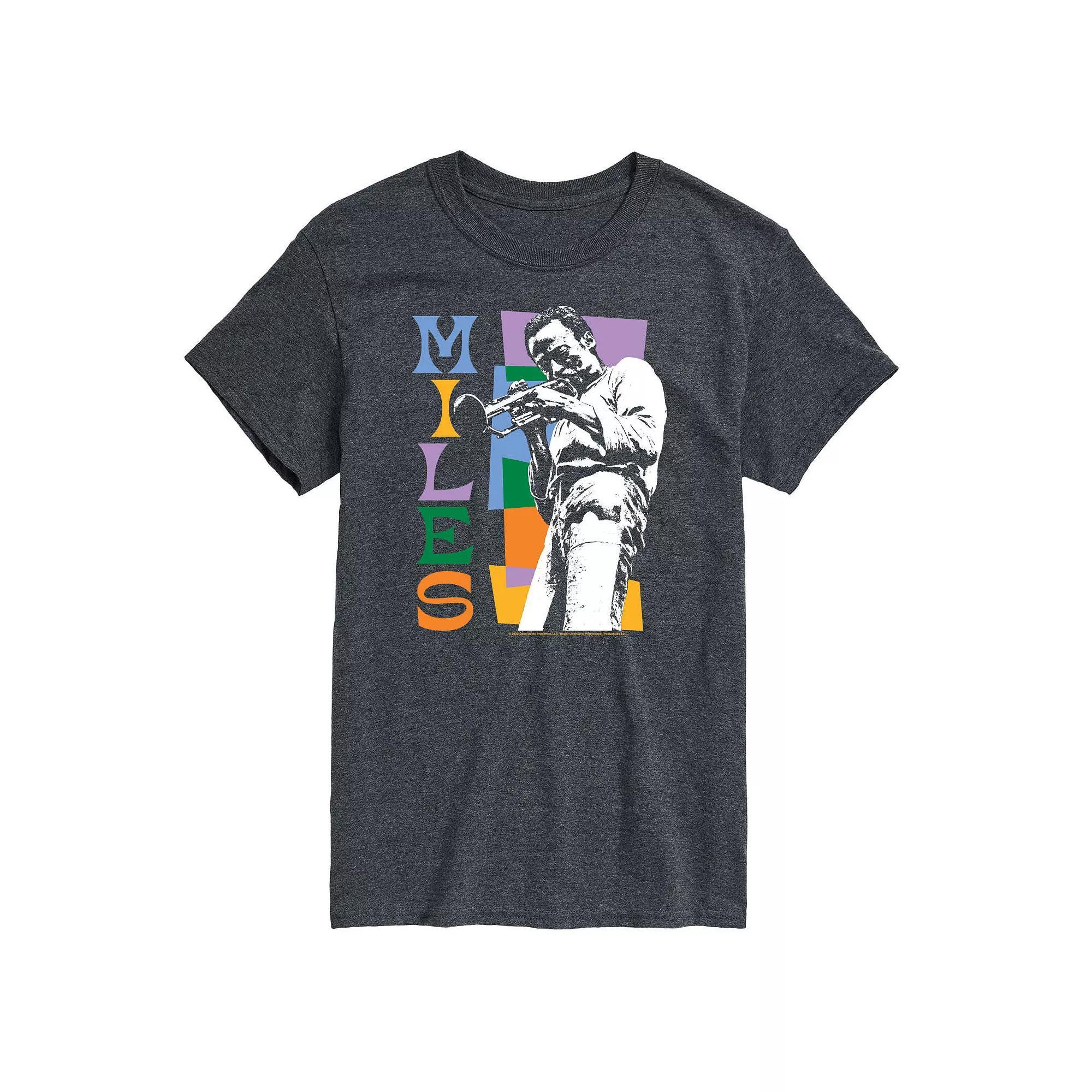 Big & Tall Miles Davis Colorblock Tee, Mens Product Image