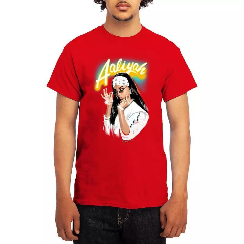 Mens Aaliyah Colorful Airbrush Design Tee Product Image