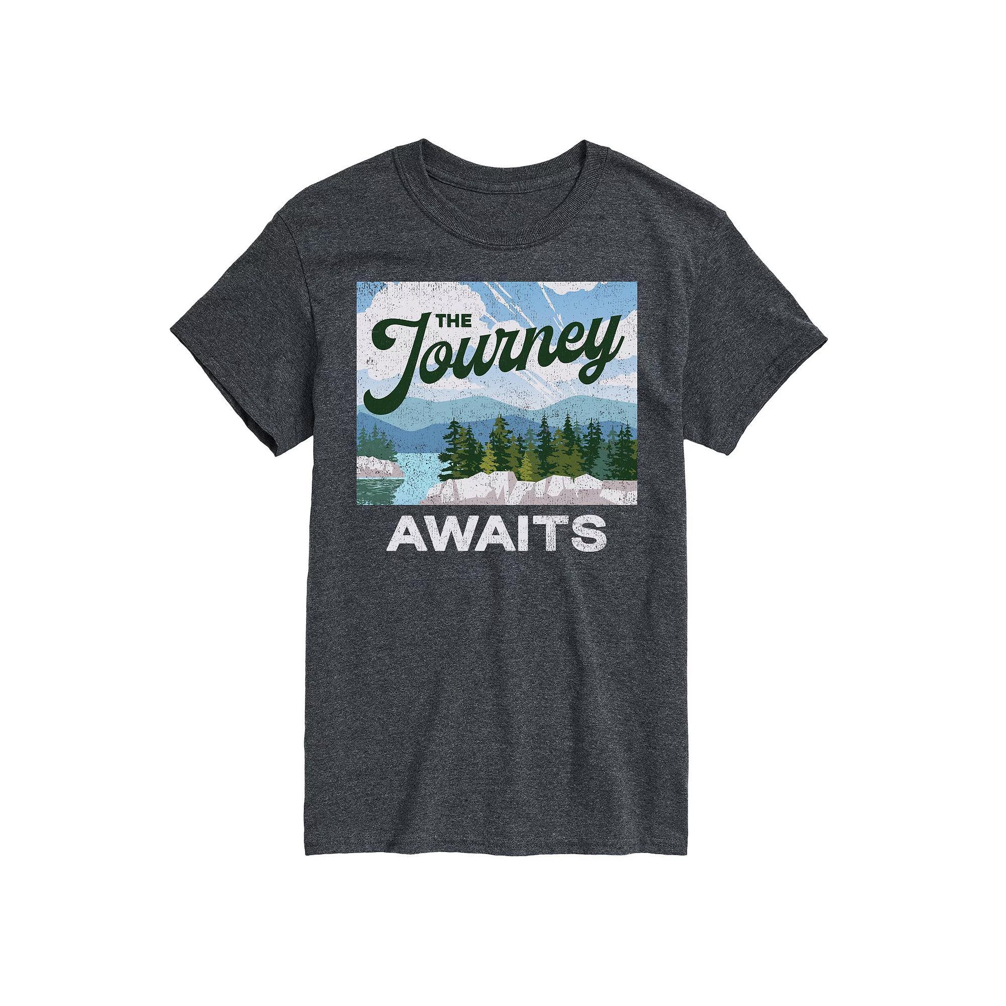 Big & Tall The Journey Awaits Tee, Men's, Size: 4XL Tall, Gray Product Image