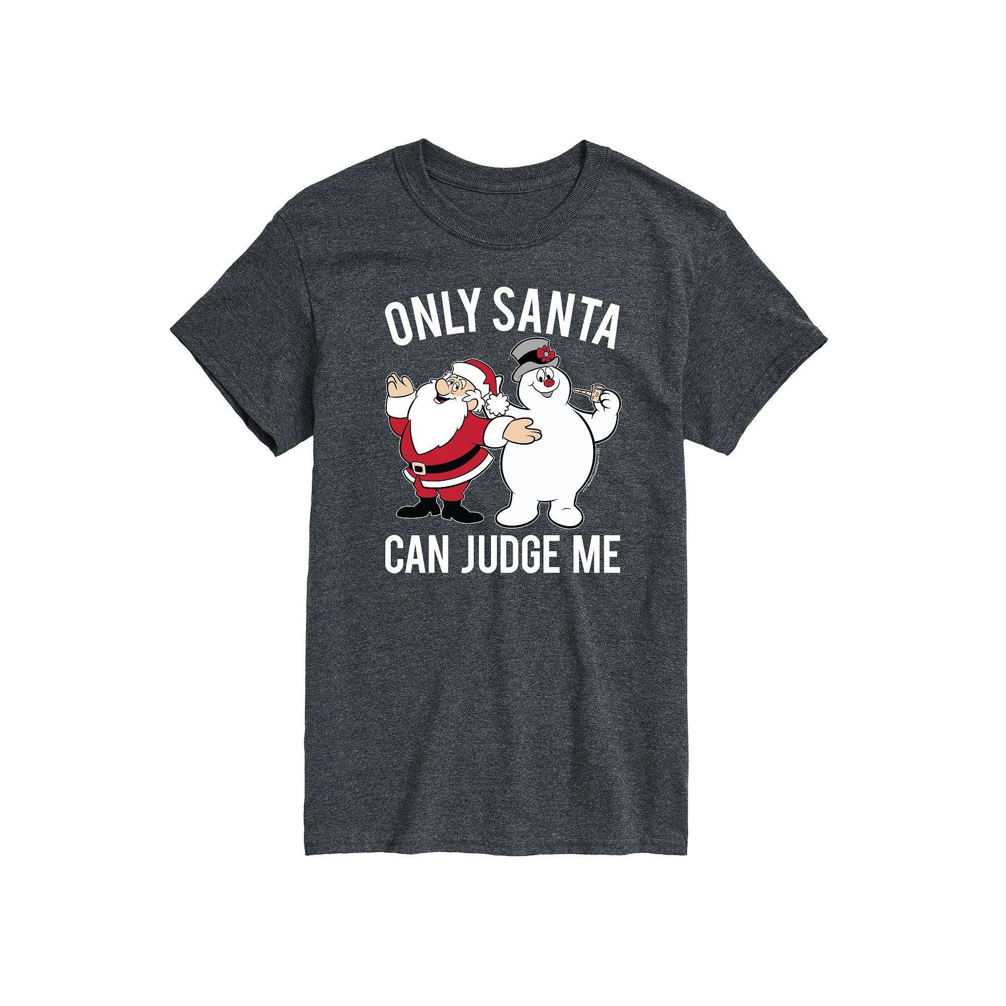 Men's Frosty The Snowman Only Santa Can Judge Me, Size: 3XB, Gray Product Image