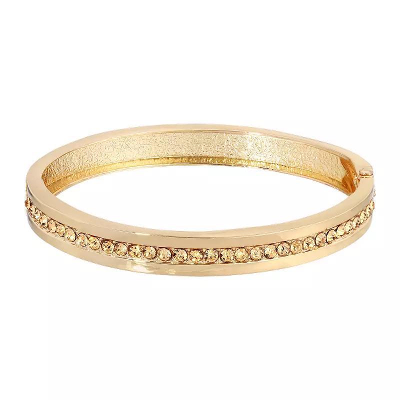1928 Crystal Bangle Bracelet, Womens, Beige Product Image