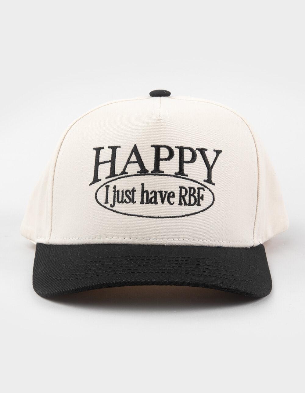 THE HAPPIEST Happy I Just Have RBF Womens Snapback Hat - BLACK COMBO Product Image