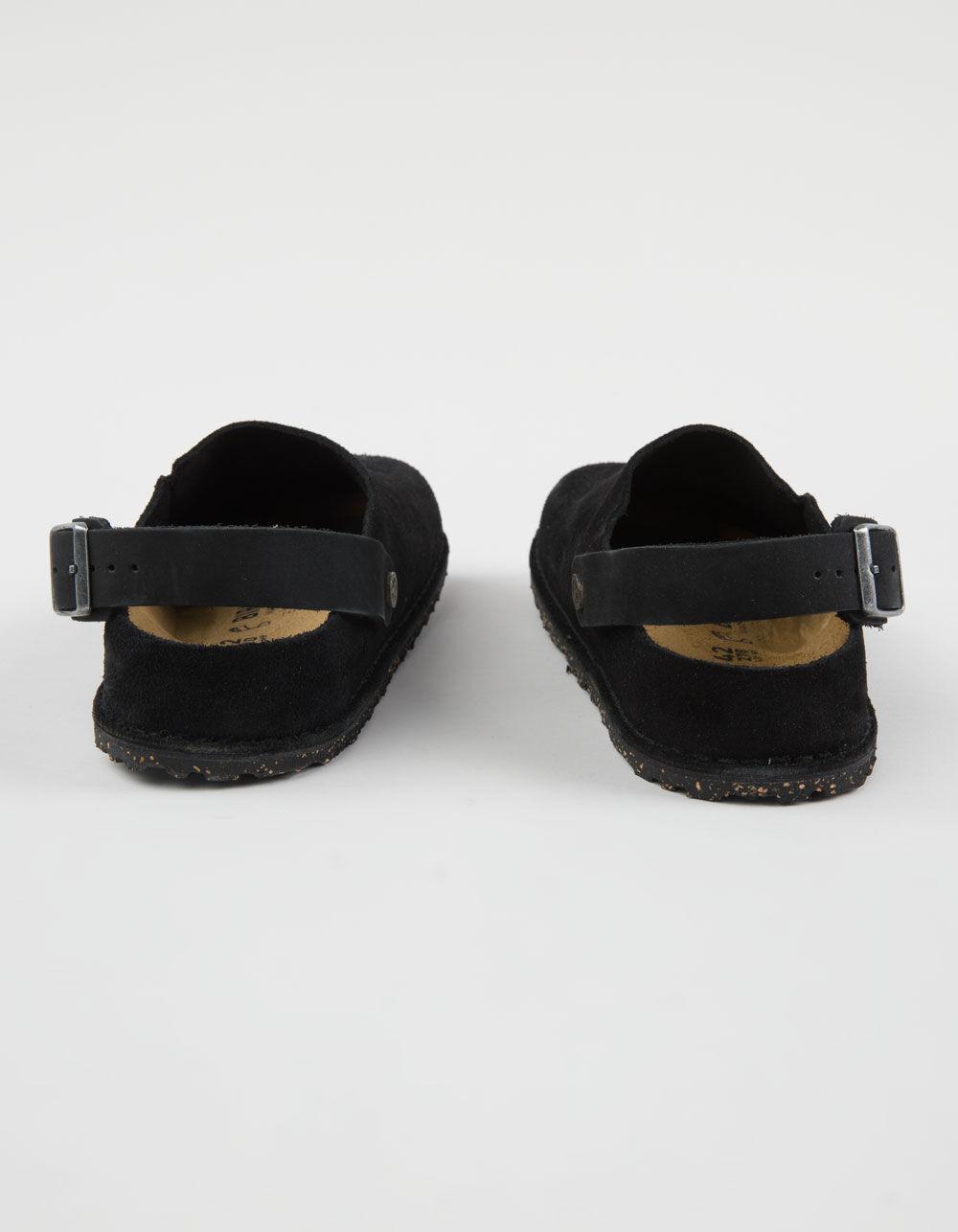 BIRKENSTOCK Lutry Premium Suede Mens Clogs - TAUPE Product Image