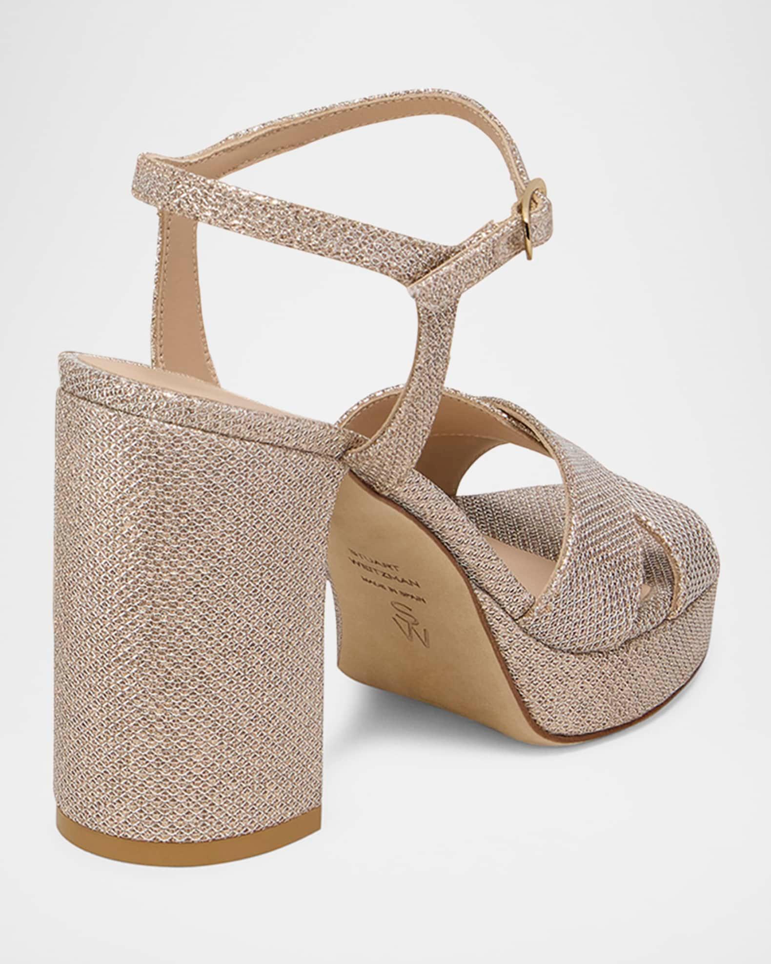 Dayna Metallic Crisscross Platform Sandals Product Image