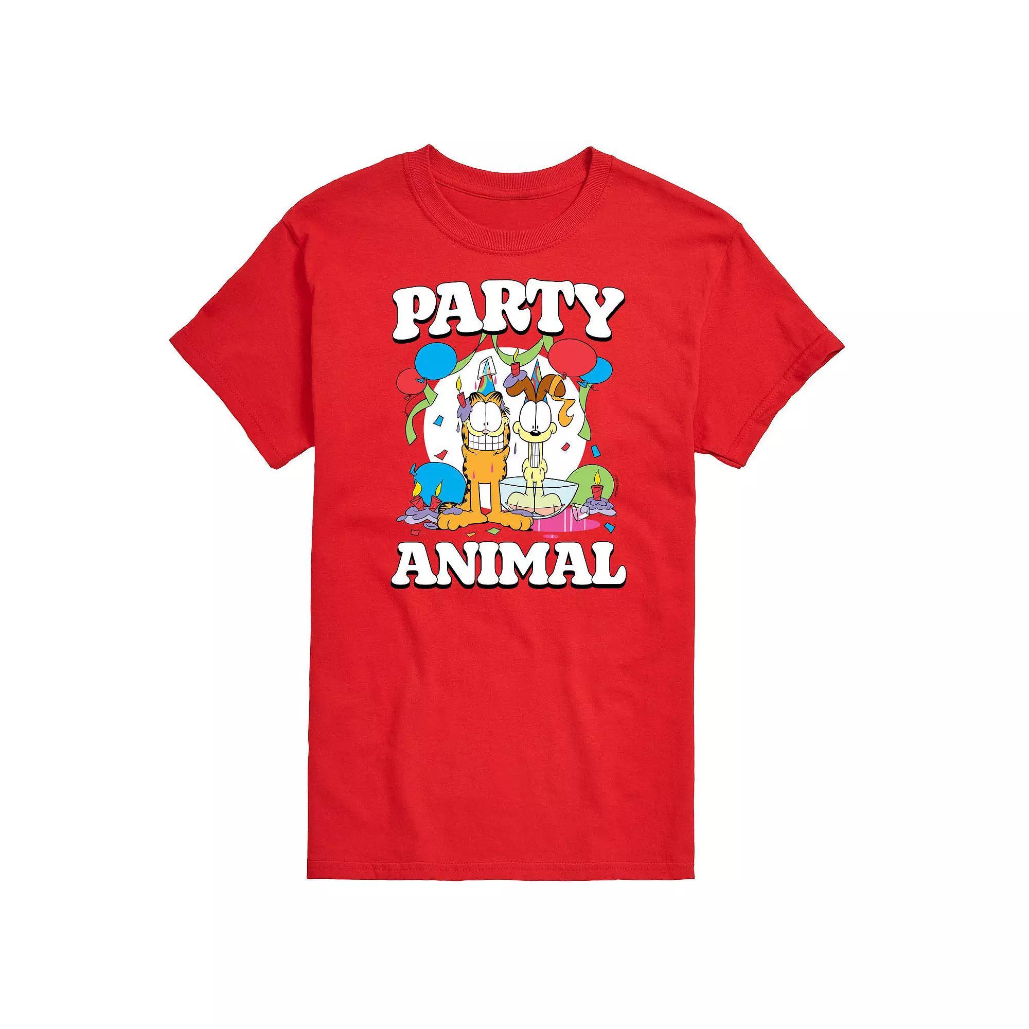 Mens Garfield Party Animal Graphic Tee Product Image