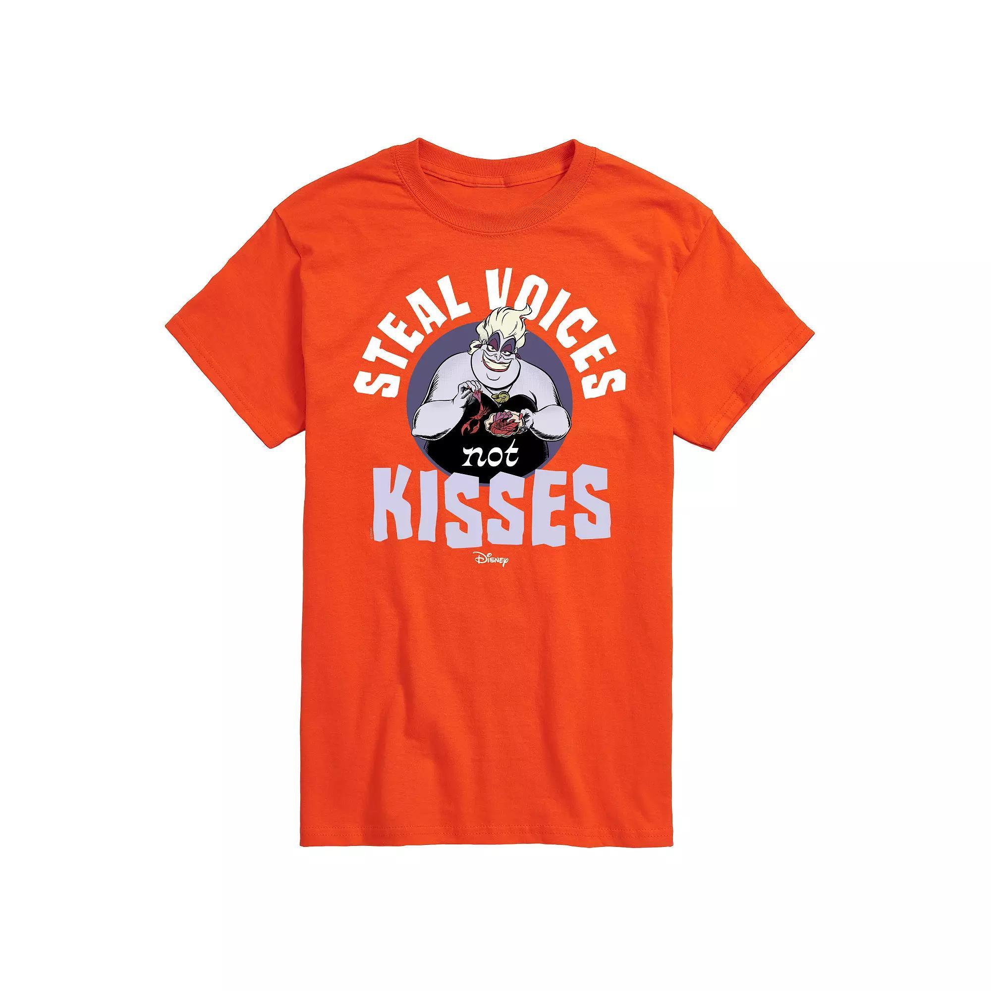 Disney Villains Mens Ursula Steal Voices Not Kisses Graphic Tee Blue Product Image