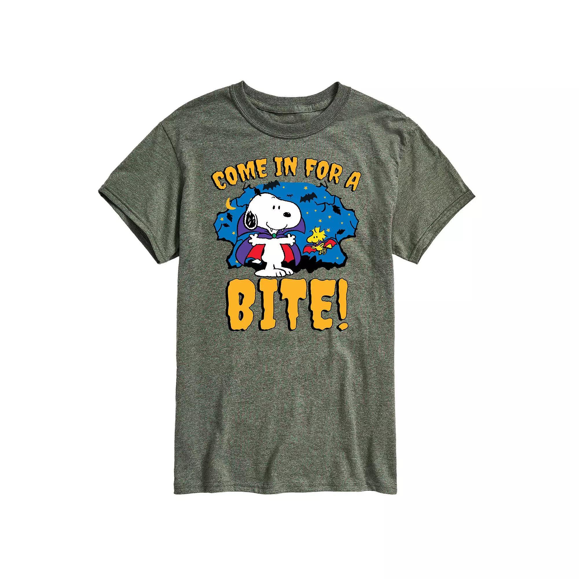 Mens Peanuts Snoopy Come In For A Bite Graphic Tee Product Image