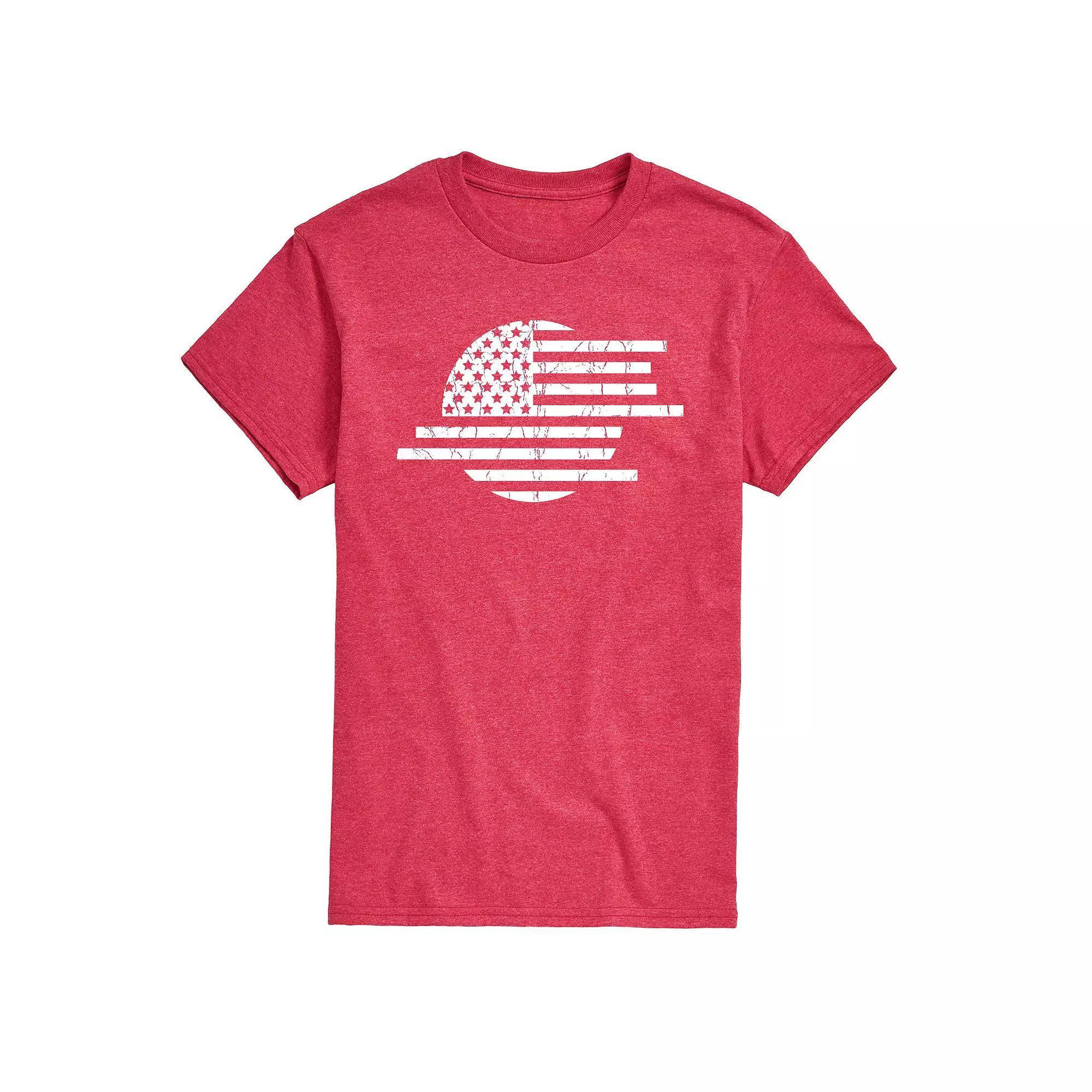 Mens Flag Circle Abstract Tee Blue Product Image