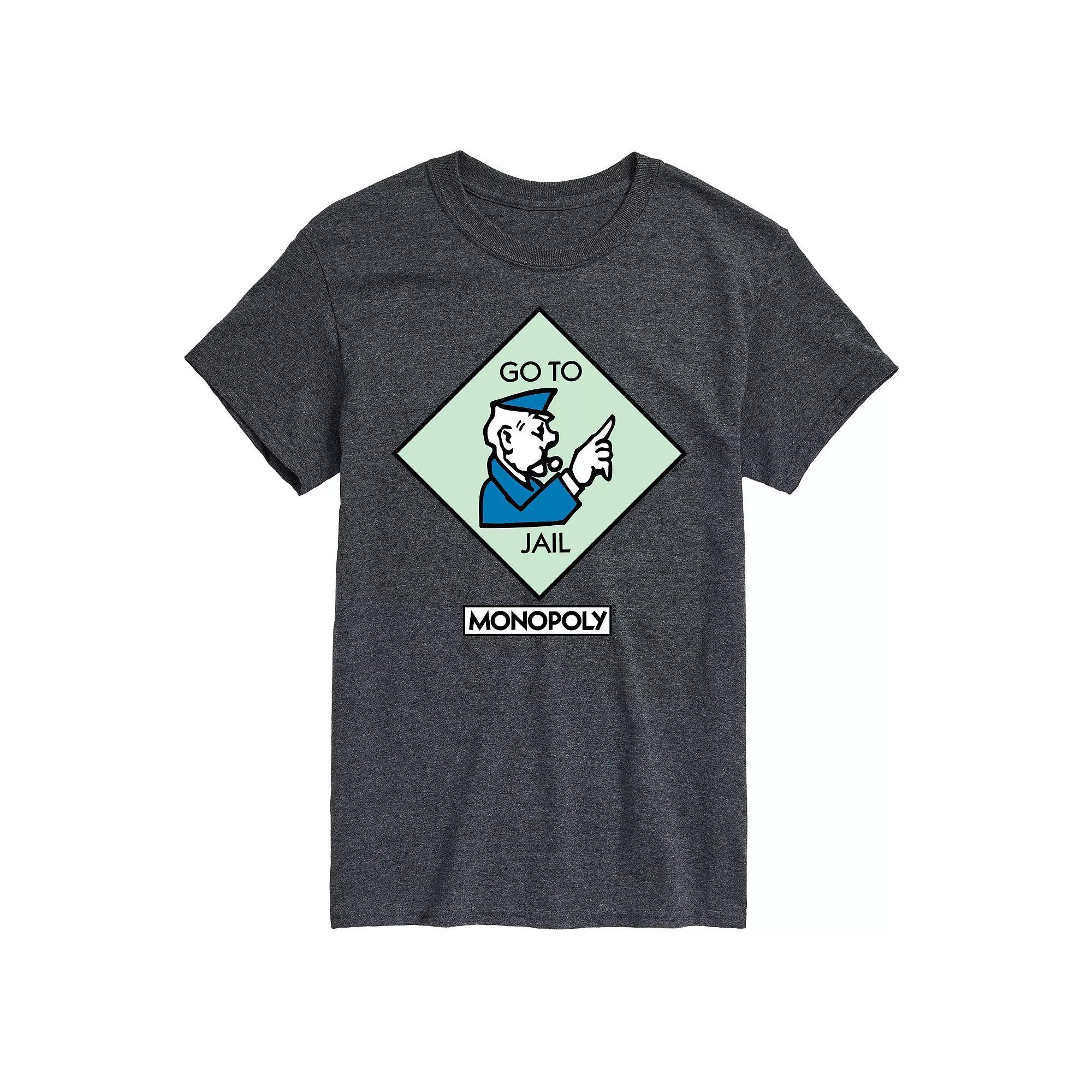 Mens Monopoly Go To Jail Square Graphic Tee Product Image