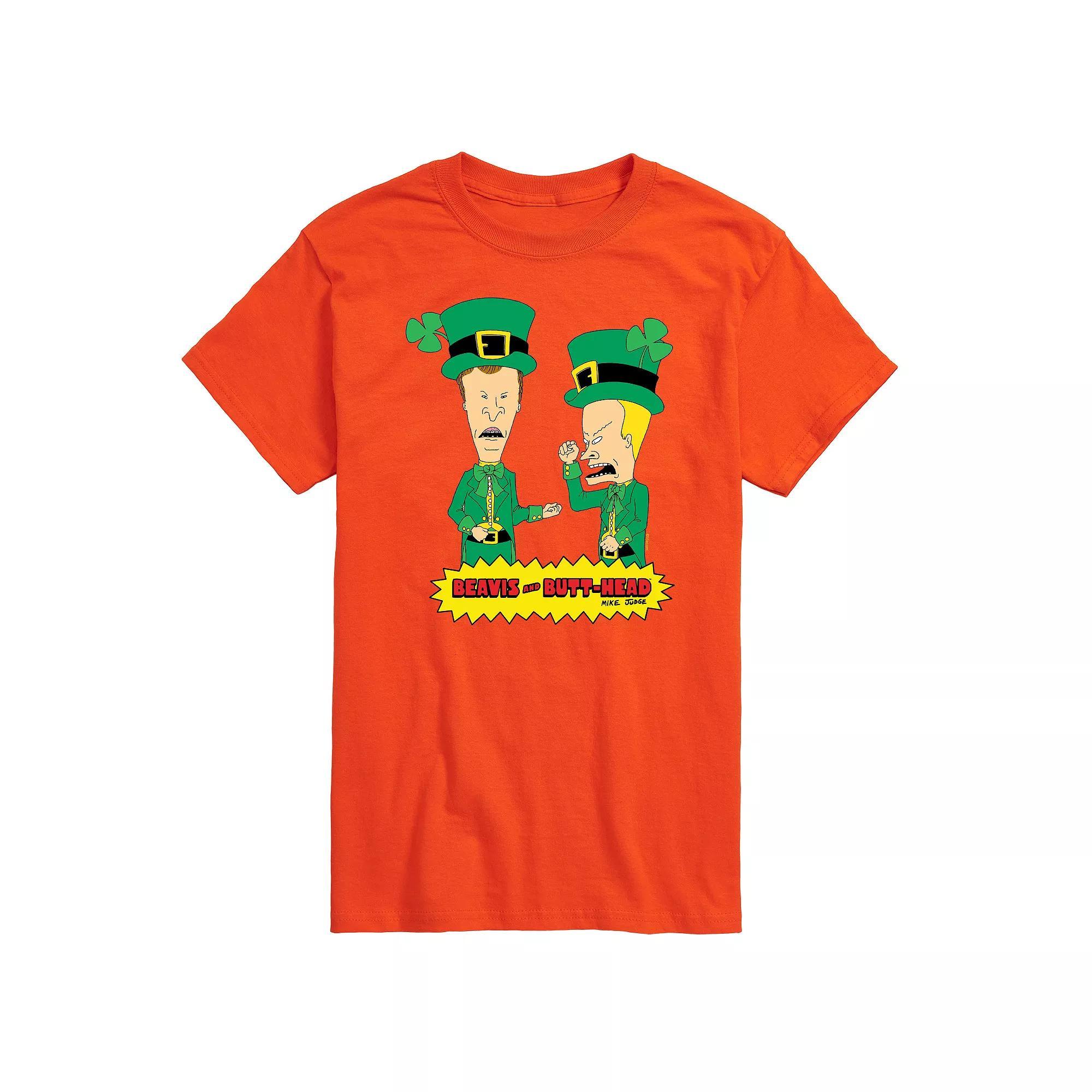 Mens Beavis And Butthead St. Patricks Day Tee Product Image