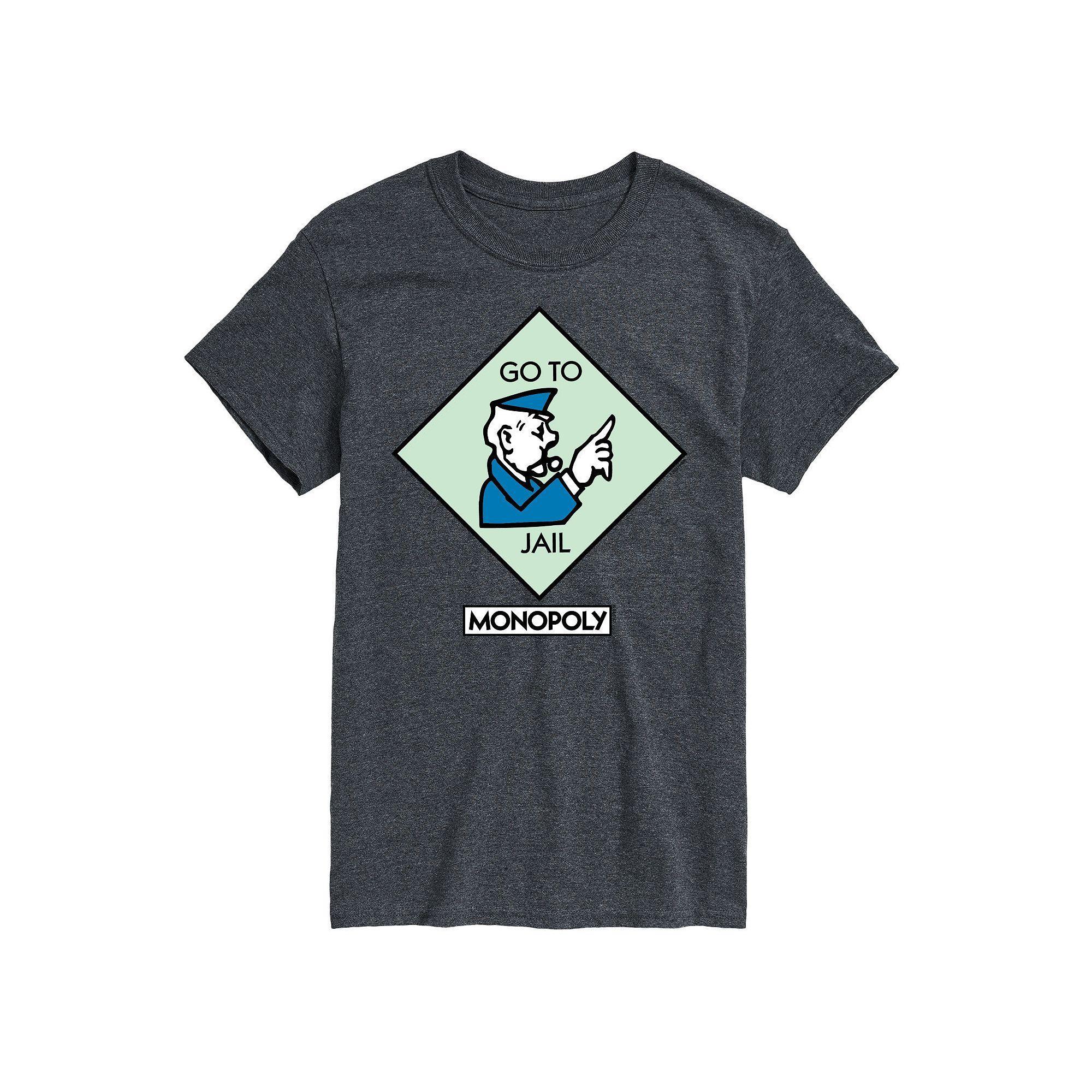 Mens Monopoly Go To Jail Square Graphic Tee Product Image
