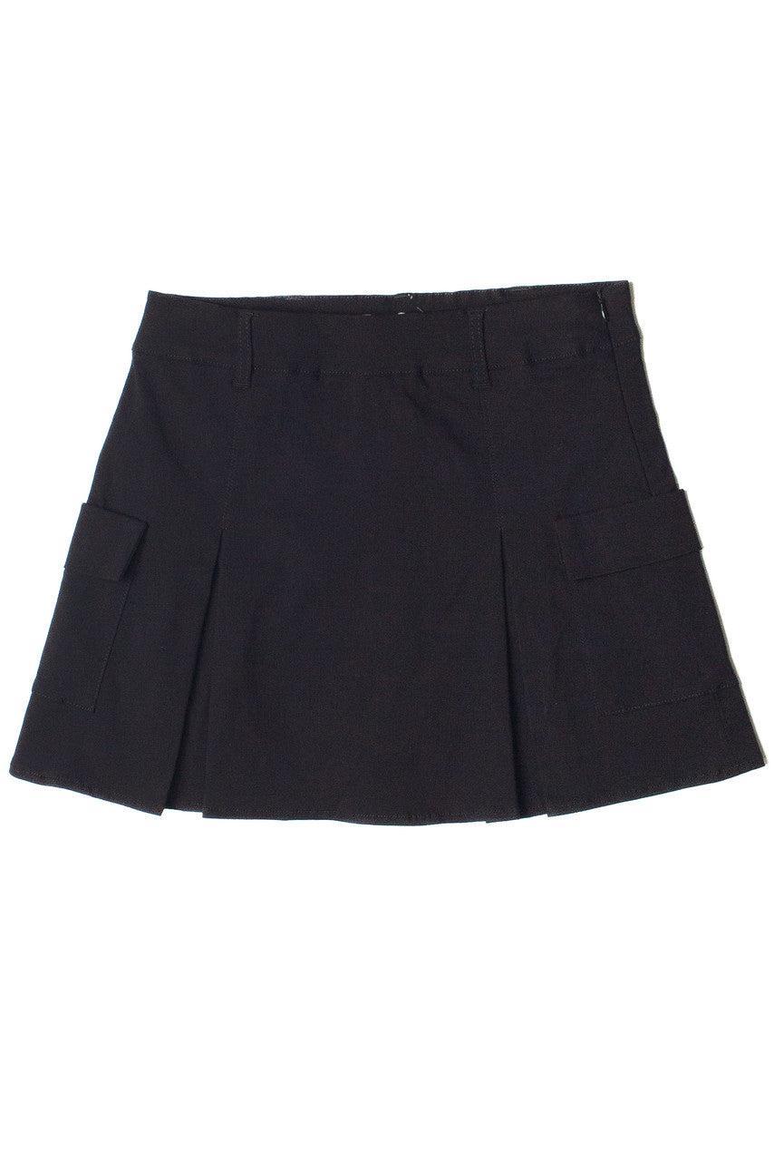 Black Pleated Cargo Skort Product Image