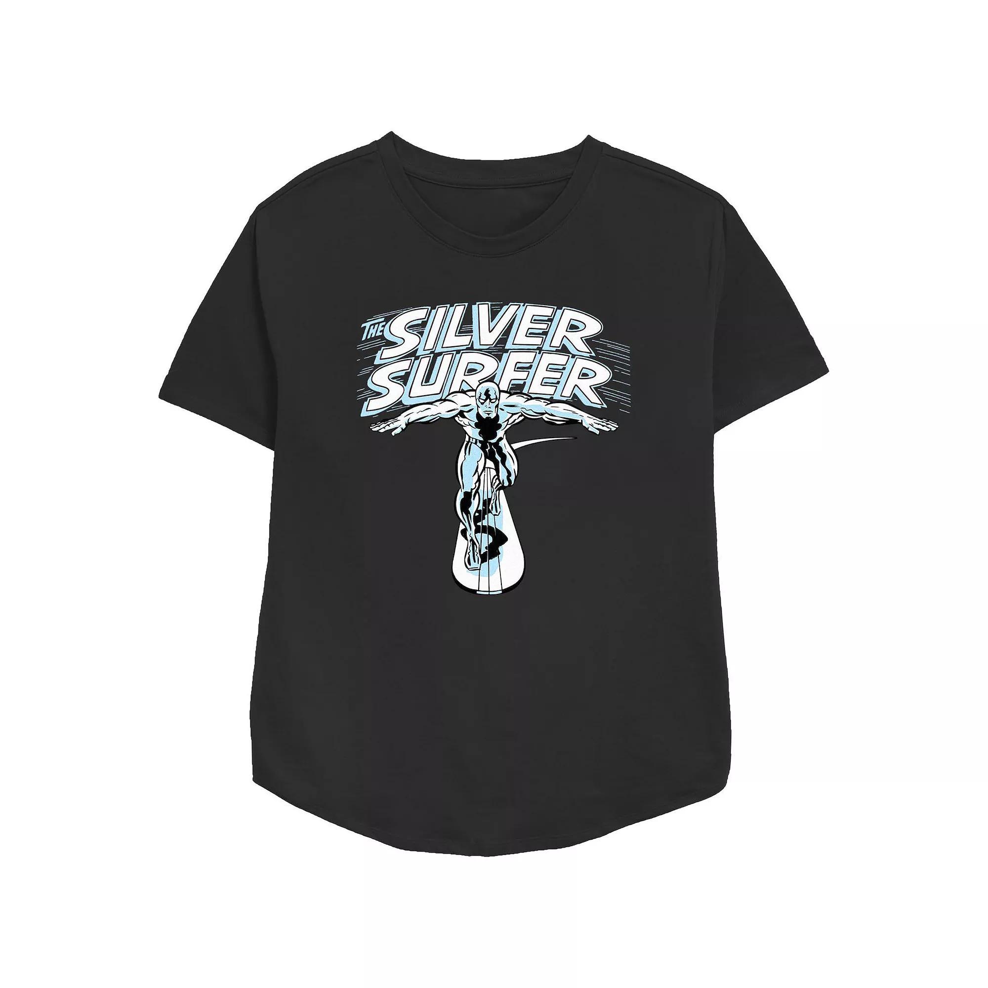 Women's Marvel Fantastic Four The Silver Surfer Poster Graphic Tee, Size: XS, Black Product Image