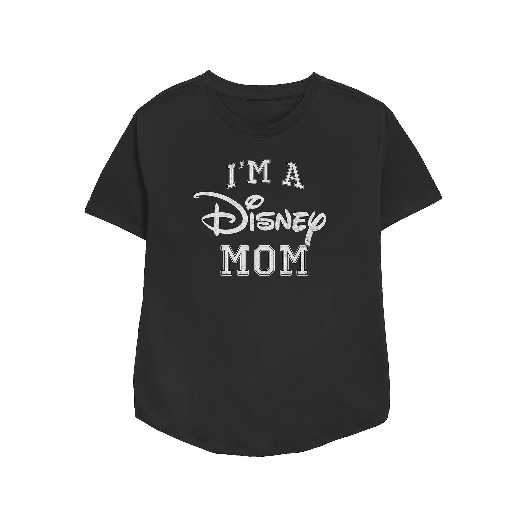 Disney Womens Im A Mom Collegiate Relaxed Fit Graphic Tee, Girls Product Image