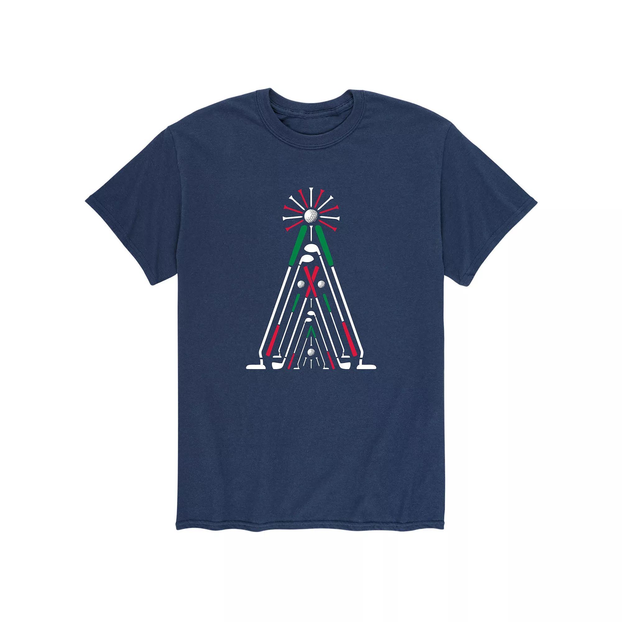 Men's Golf Christmas Tree Tee, Size: Medium, Blue Product Image
