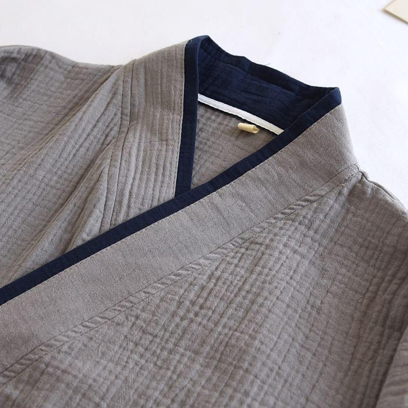 Pajama Set: Long-Sleeve Top + Pants Product Image