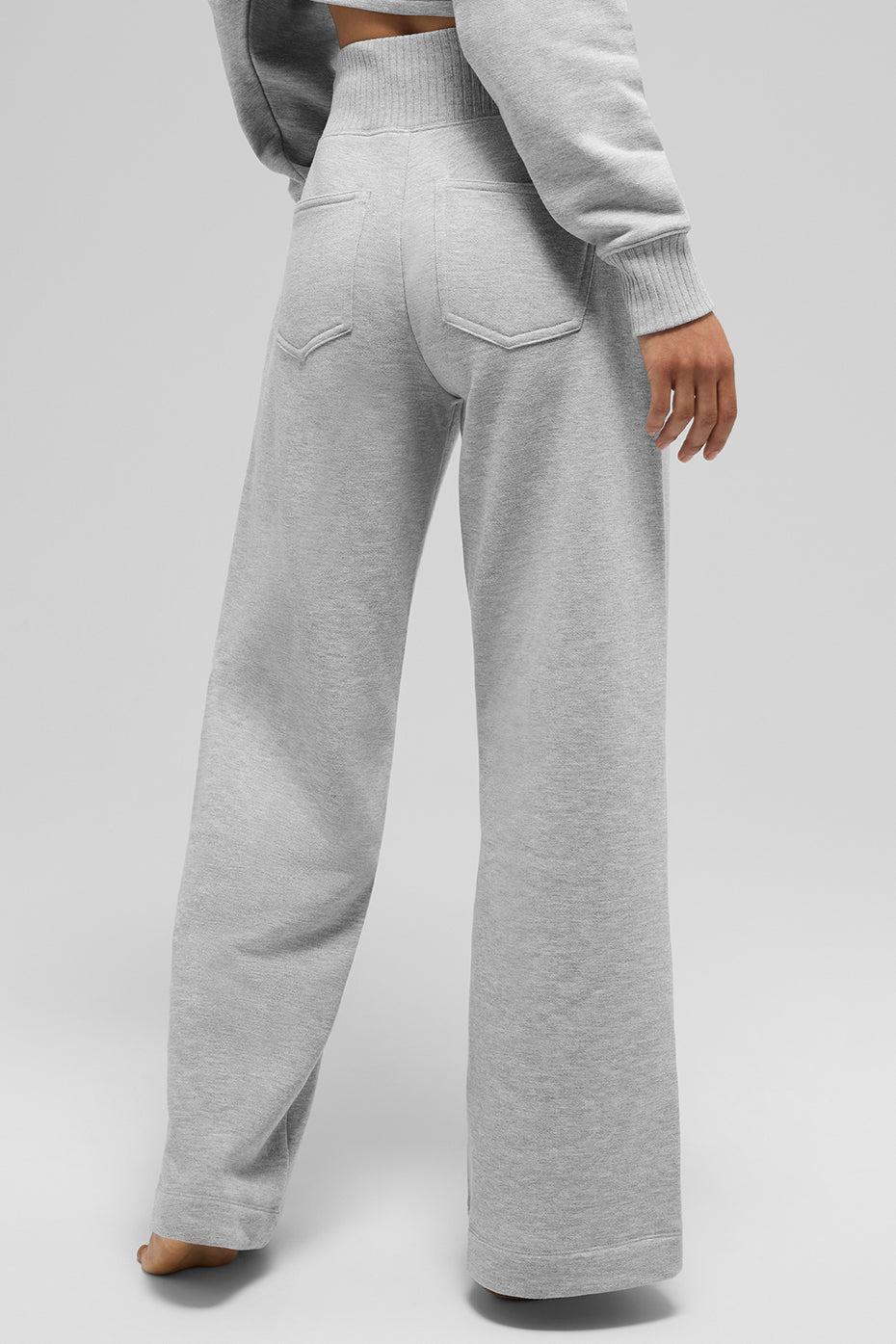 Serenity Wide Leg Sweatpant - Athletic Heather Grey Product Image