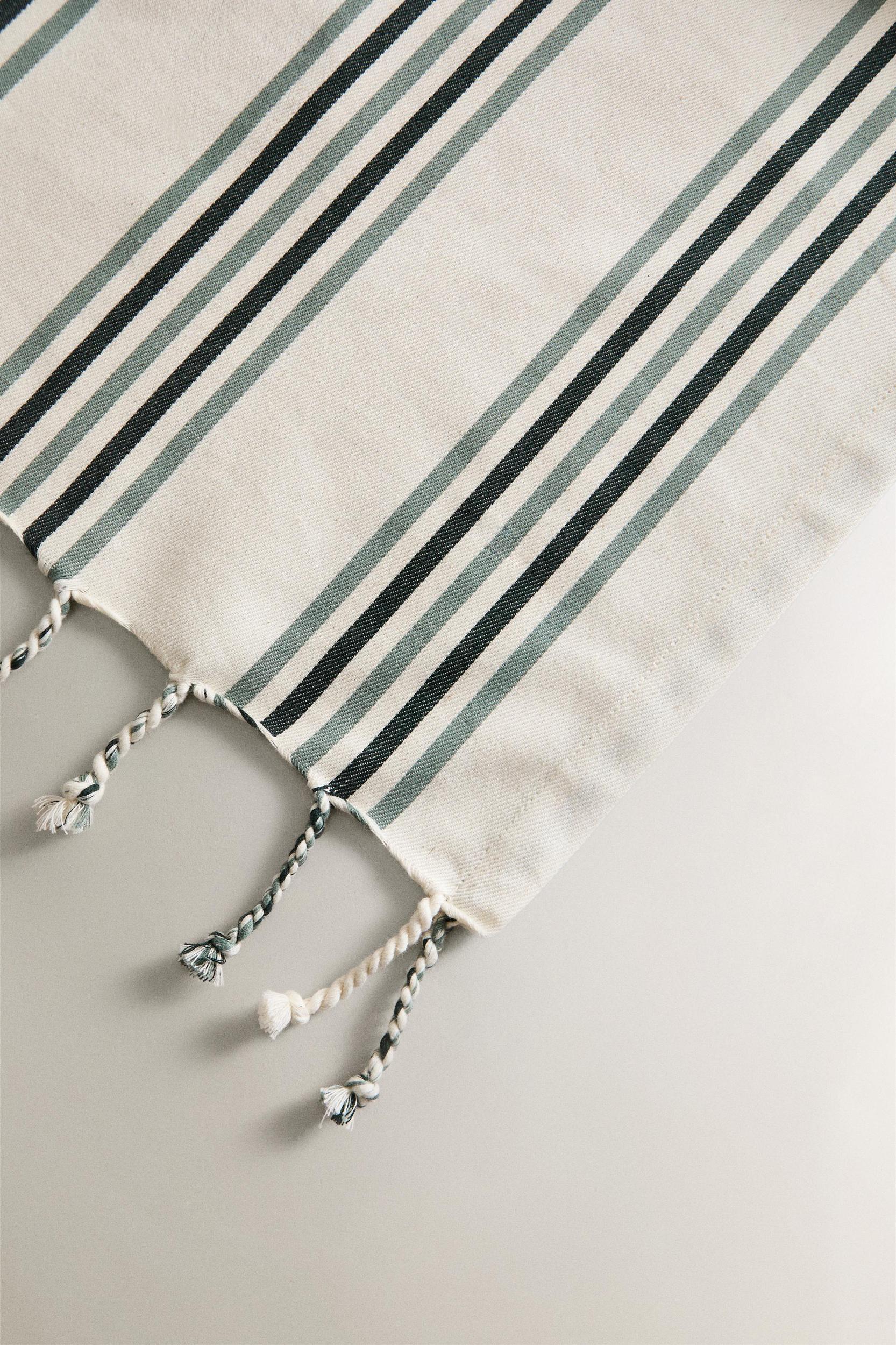 STRIPED COTTON BEACH WRAP TOWEL Product Image