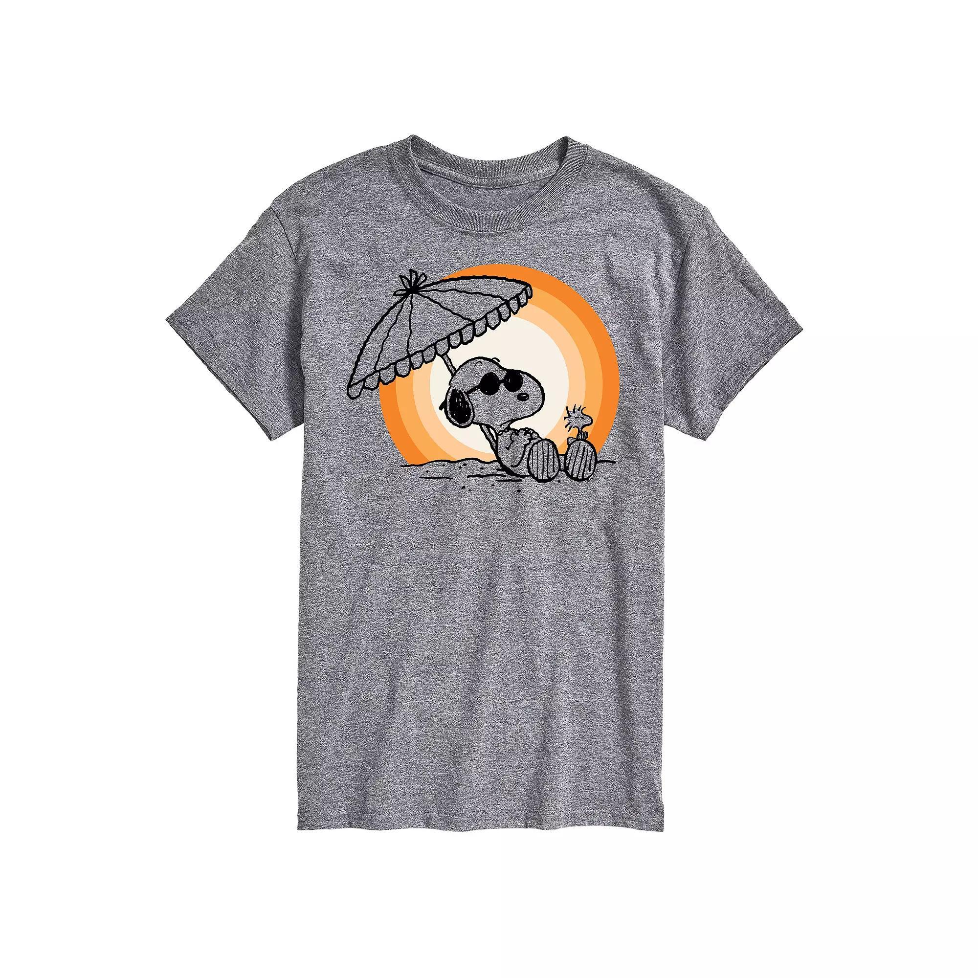 Big & Tall Peanuts Snoopy Sunset Graphic Tee, Men's, Size: 4XB, Gray Product Image