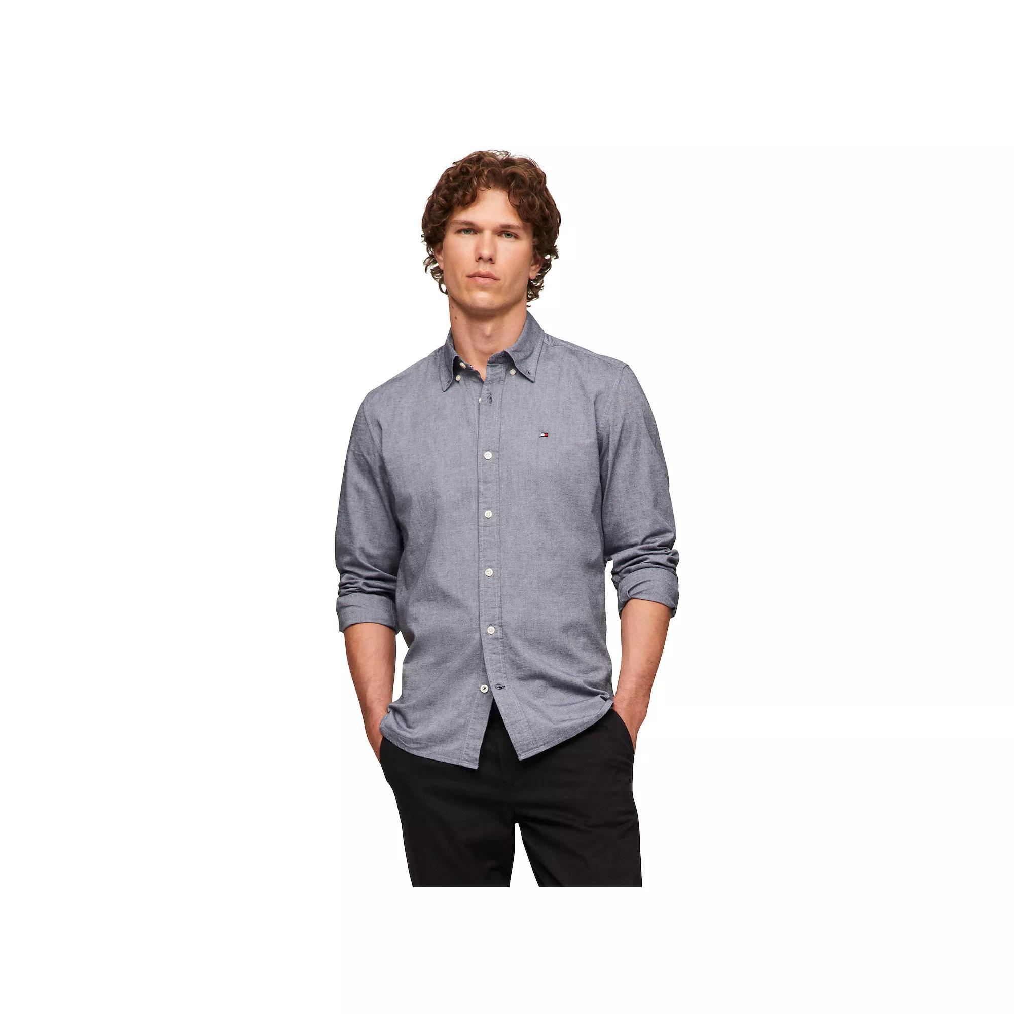 Men's Tommy Hilfiger Regular Fit Essential Stretch Oxford Shirt, Size: XXL, Desert Product Image