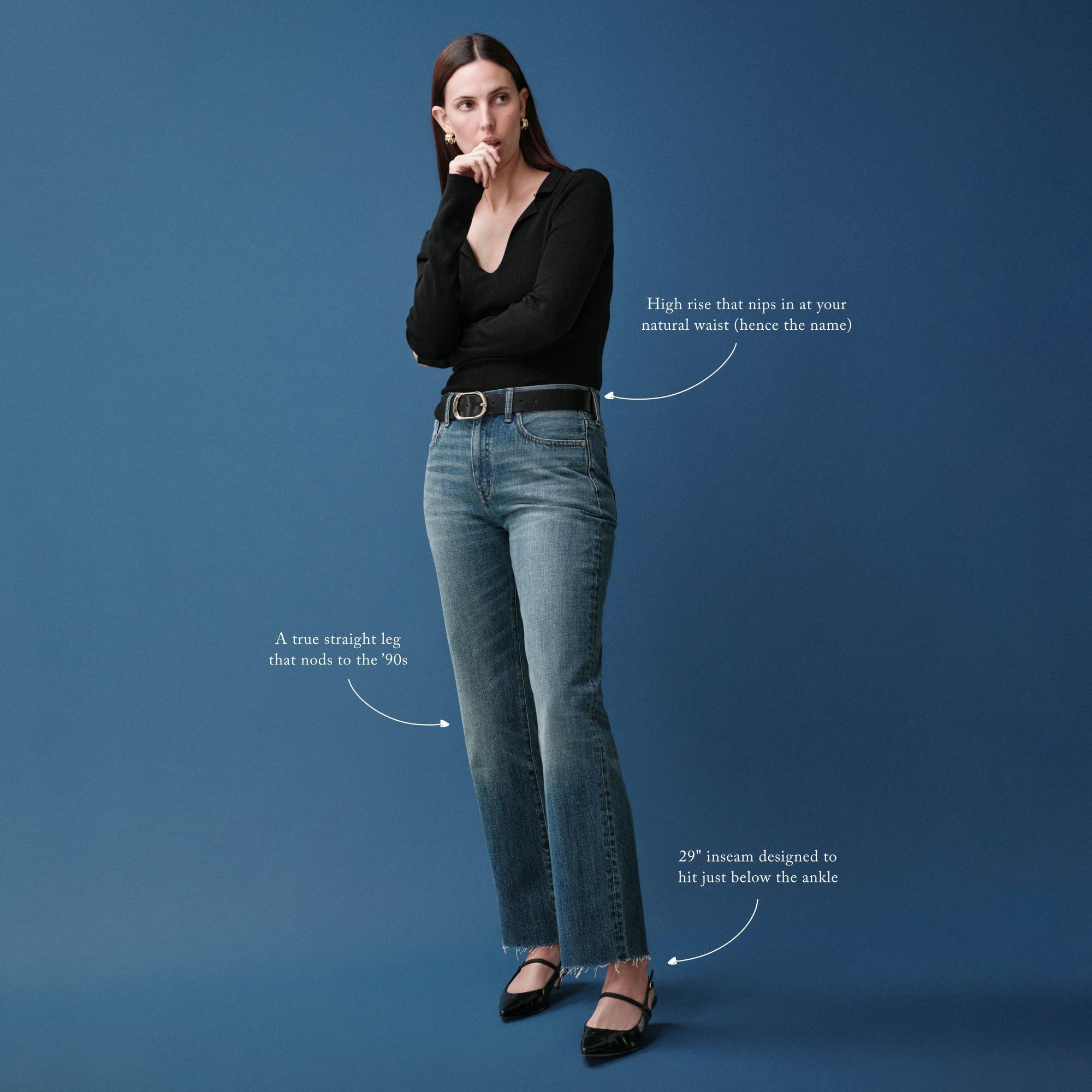 Nipped straight jean Product Image