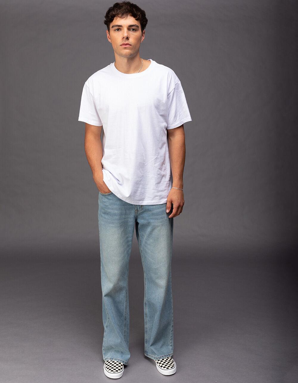 RSQ Mens Relaxed Flare Jeans - MEDIUM WASH Product Image