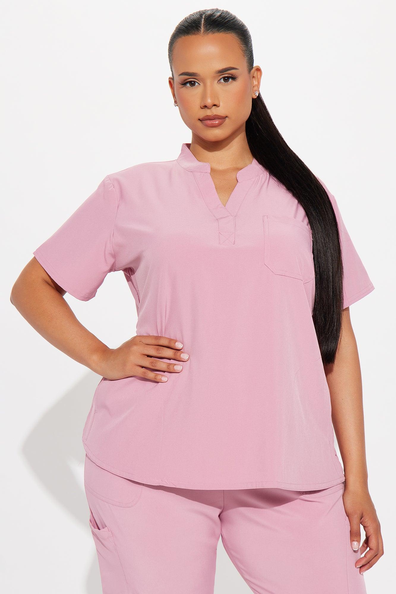Take Care Stretch Scrub Uniform Jogger Set  - Mauve Product Image