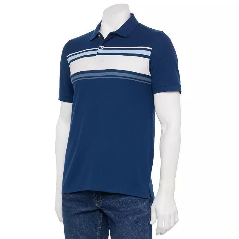 Men's Sonoma Goods For Life® Short Sleeve Pique Polo, Size: XS, Patrick Grey Blue Product Image