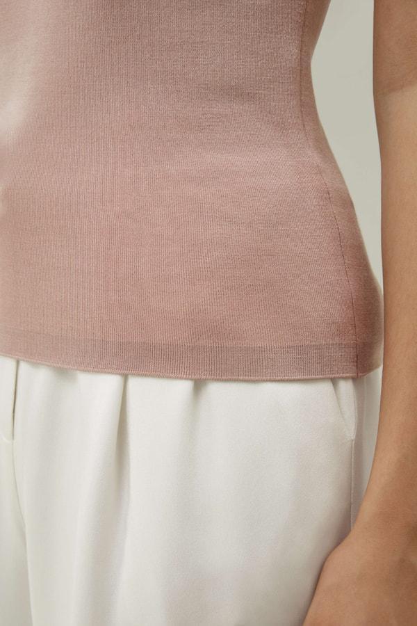 Minimalist Sleeveless Turtleneck Top Product Image