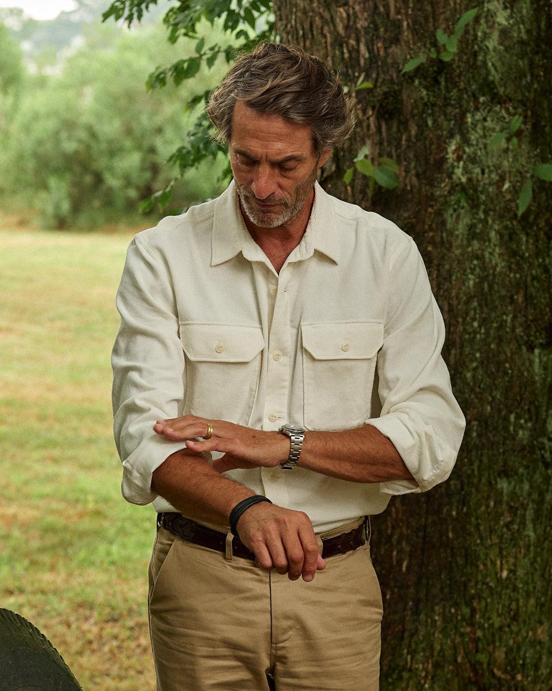 MacArthur Shirt in Off White Corduroy Product Image