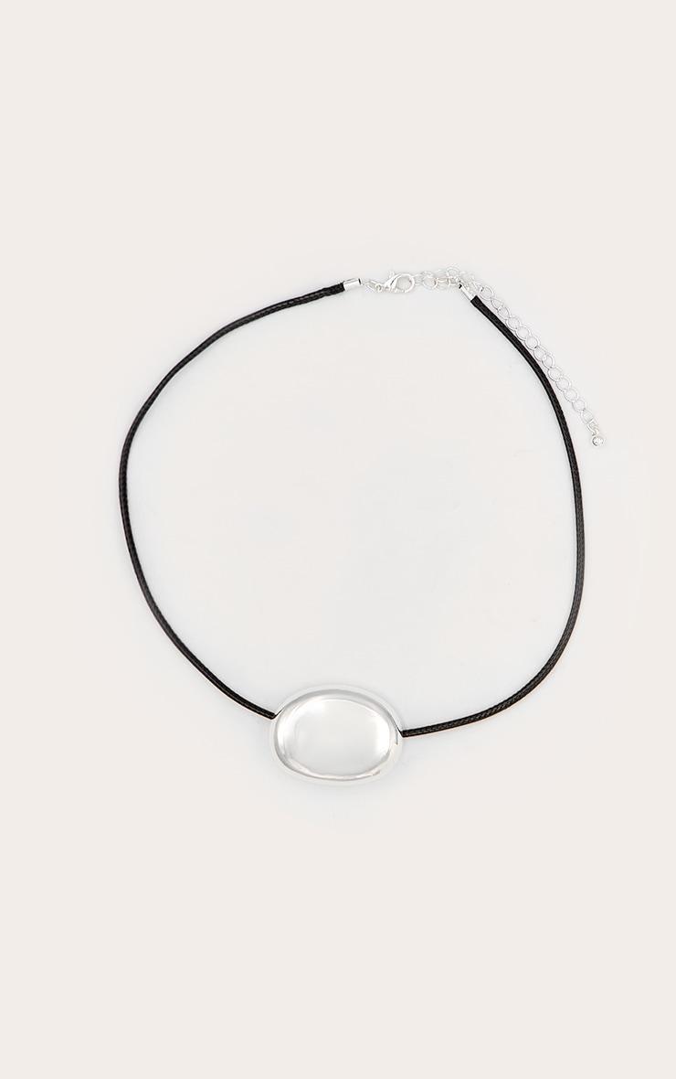 Silver Plated Smooth Oval Pendant Product Image
