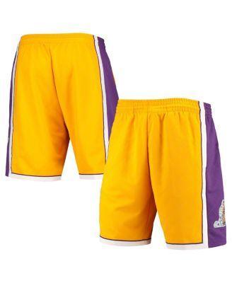 Mens Mitchell & Ness Los Angeles Lakers 2009 Hardwood Classics 75th Anniversary Swingman Shorts Product Image