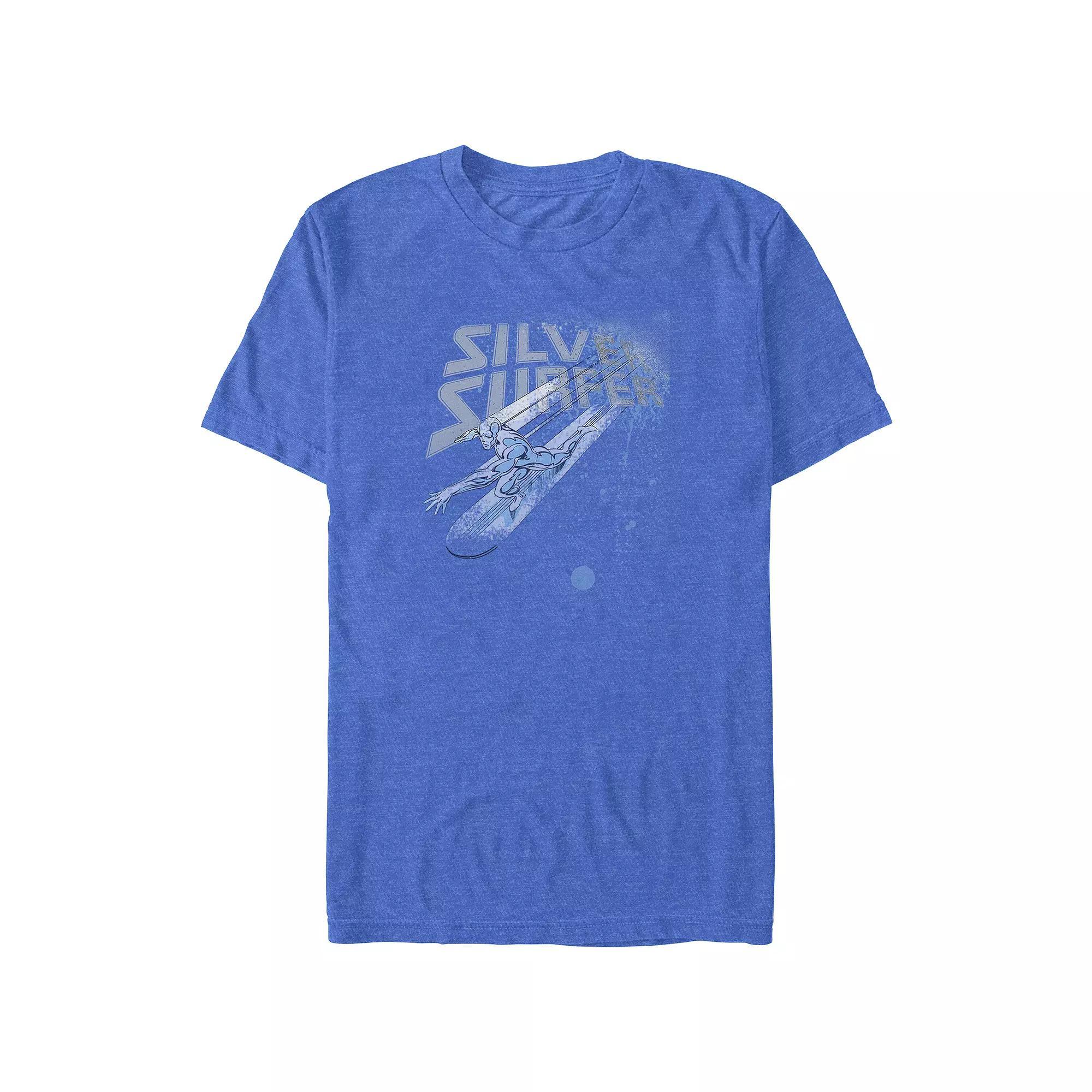 Big & Tall Marvel Fantastic Four Silver Surfer Poster Graphic Tee, Men's, Size: Large Tall, Royal Grey Product Image